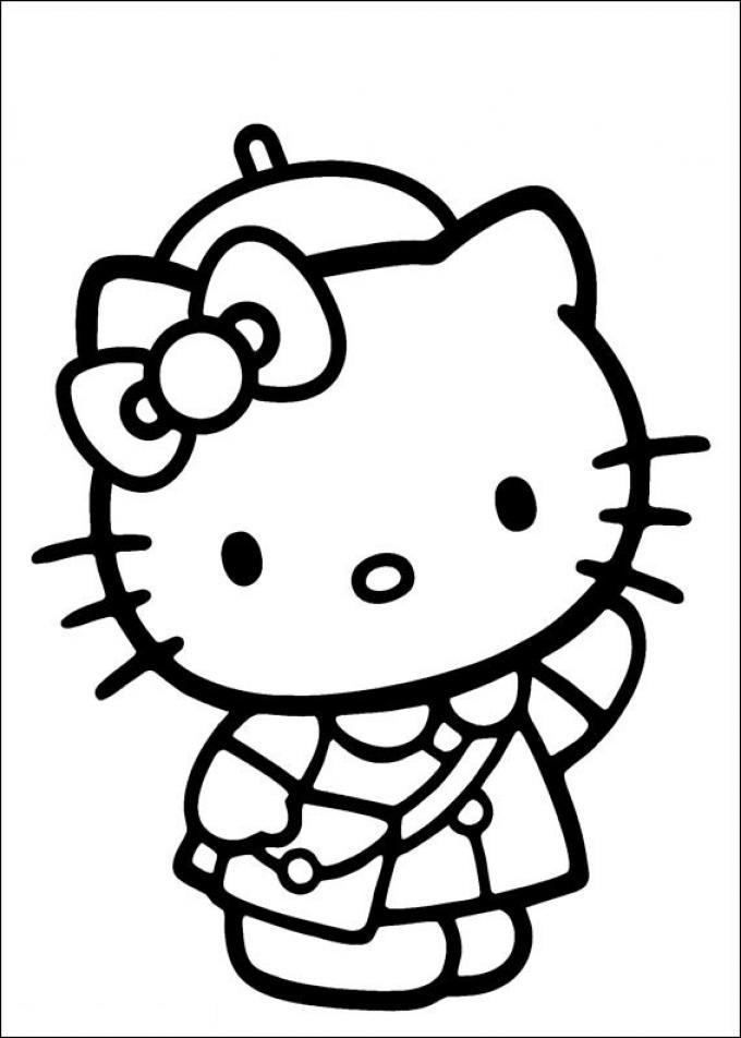 Hello kitty to color for kids - Hello Kitty Kids Coloring Pages - SheetalColor.com