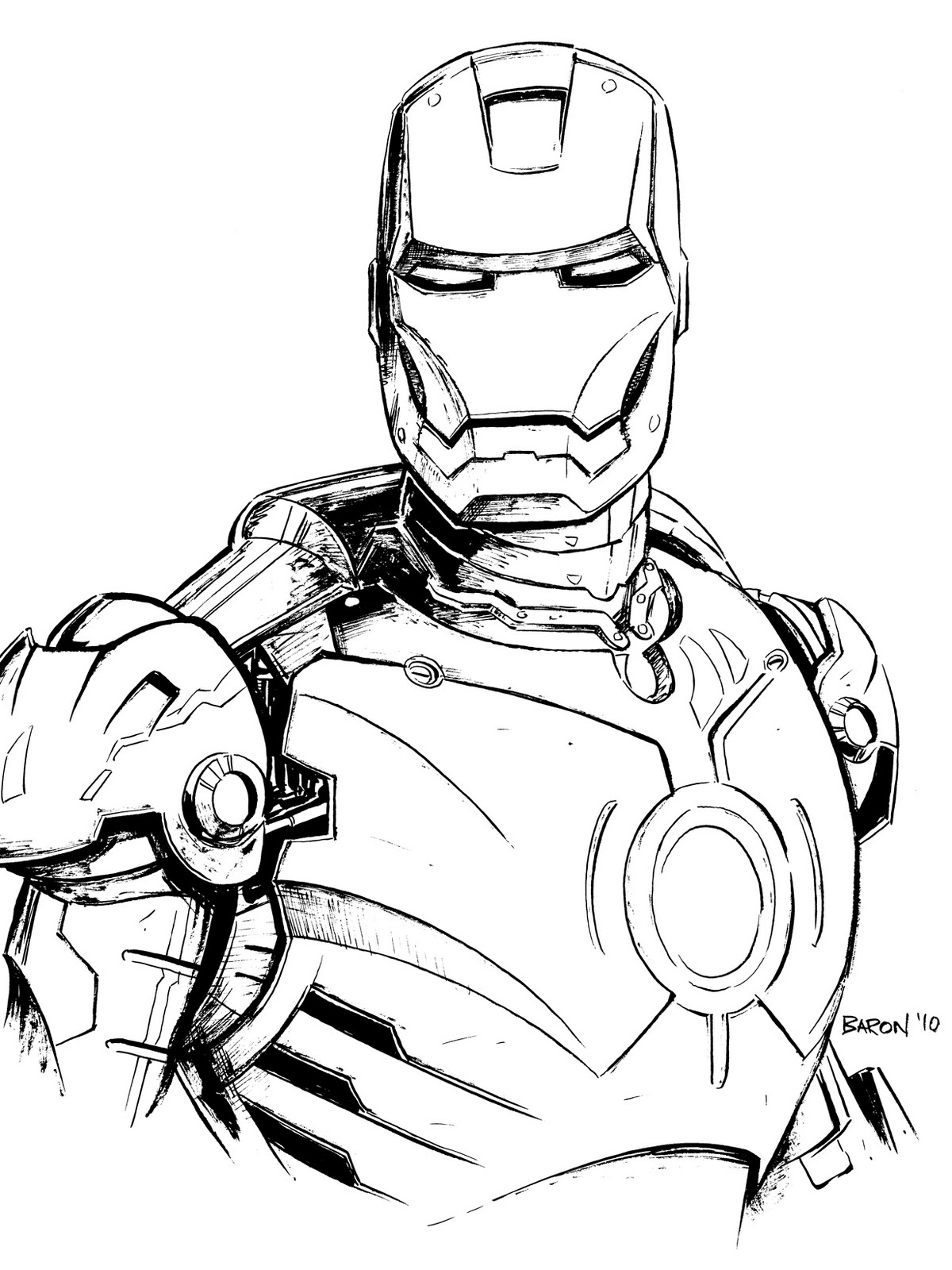 Iron man to color for children - SheetalColor.com