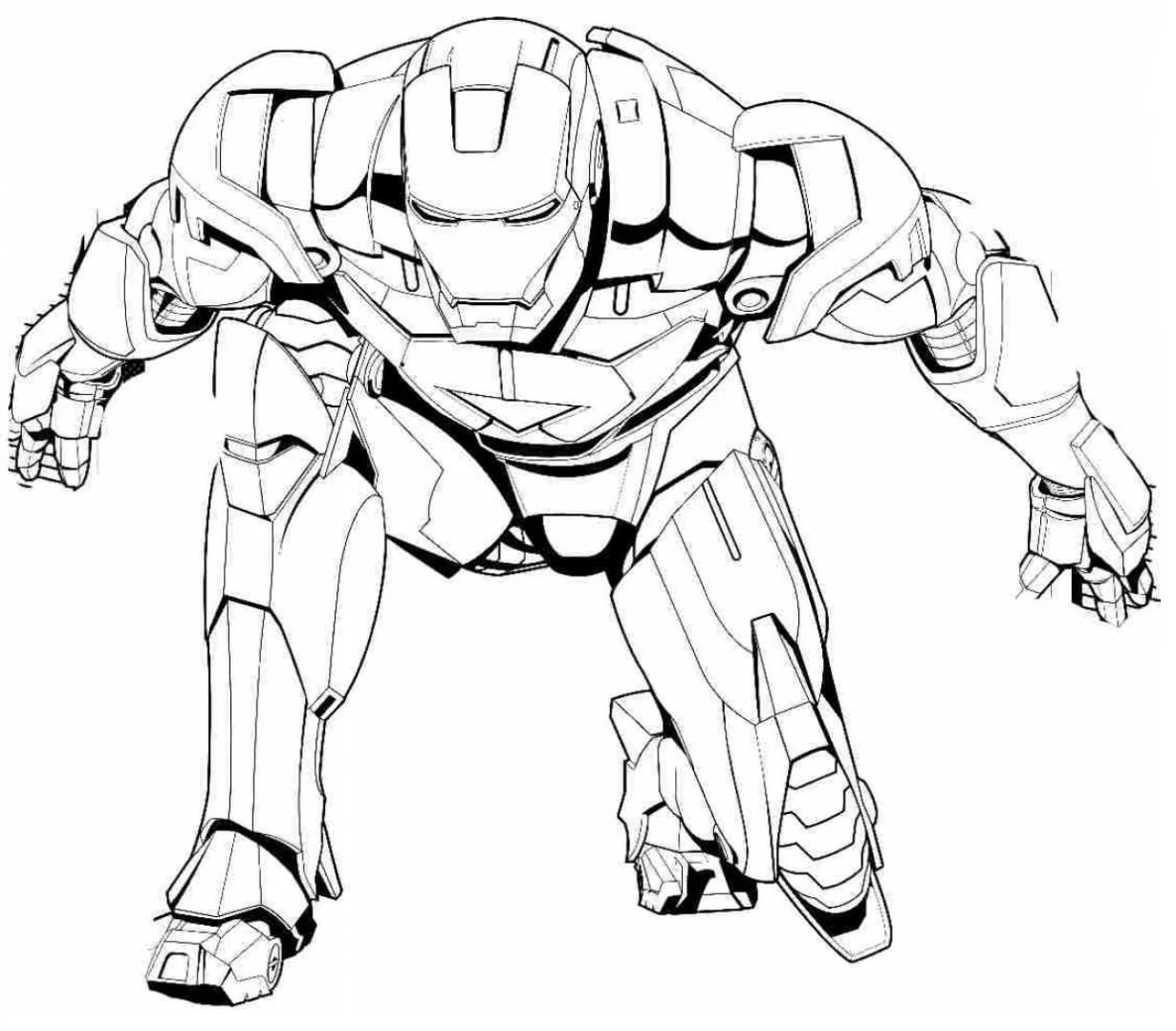 Coloring Pages of Iron Man - SheetalColor.com