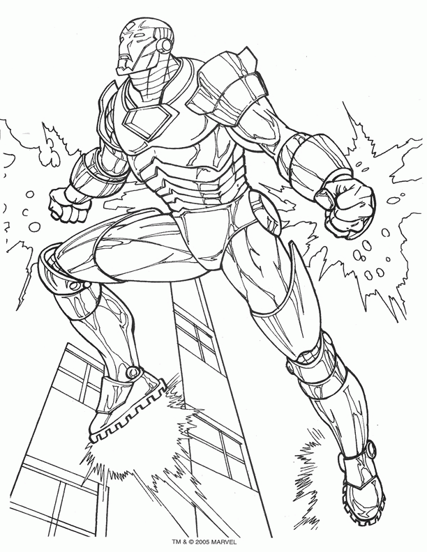 Free Ironman Coloring Pages - SheetalColor.com