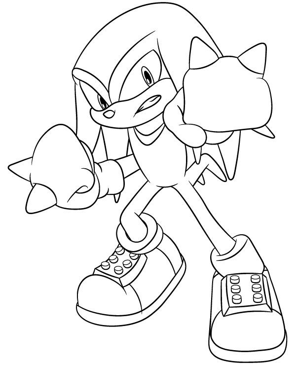 Knuckles character coloring page - Topcoloringpages.net