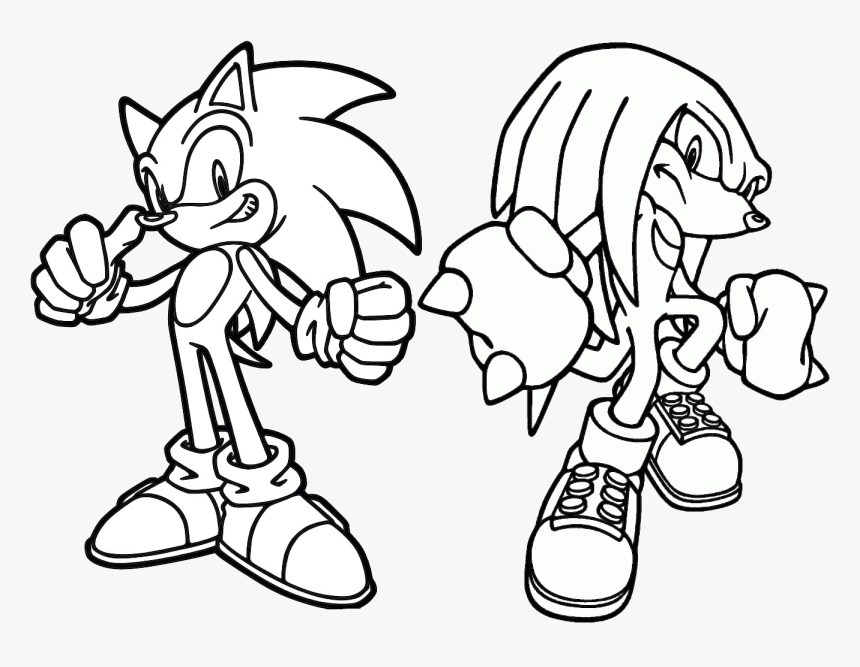 Knuckles and Sonic - SheetalColor.com