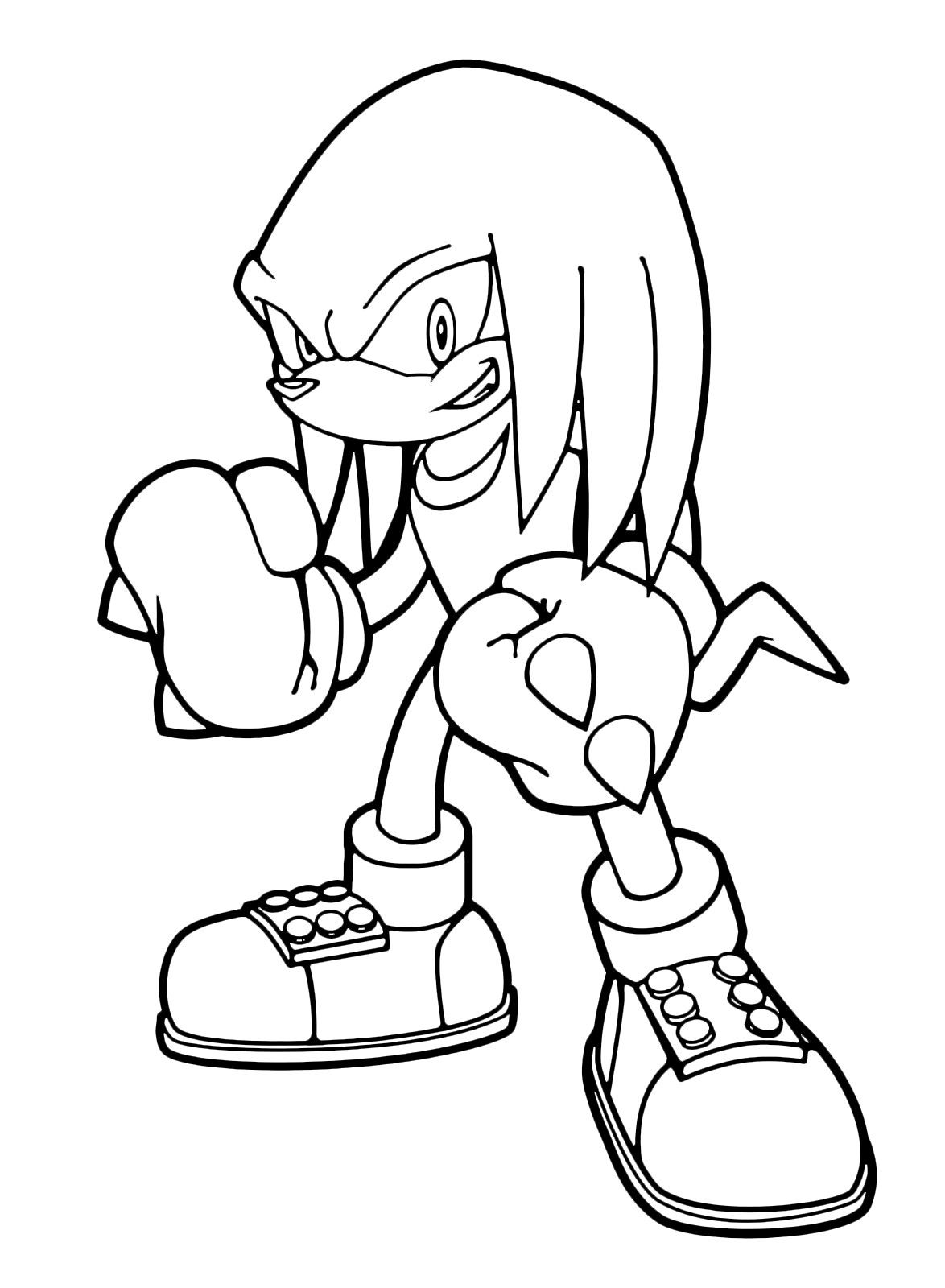 Knuckles | Printable coloring pages - SheetalColor.com
