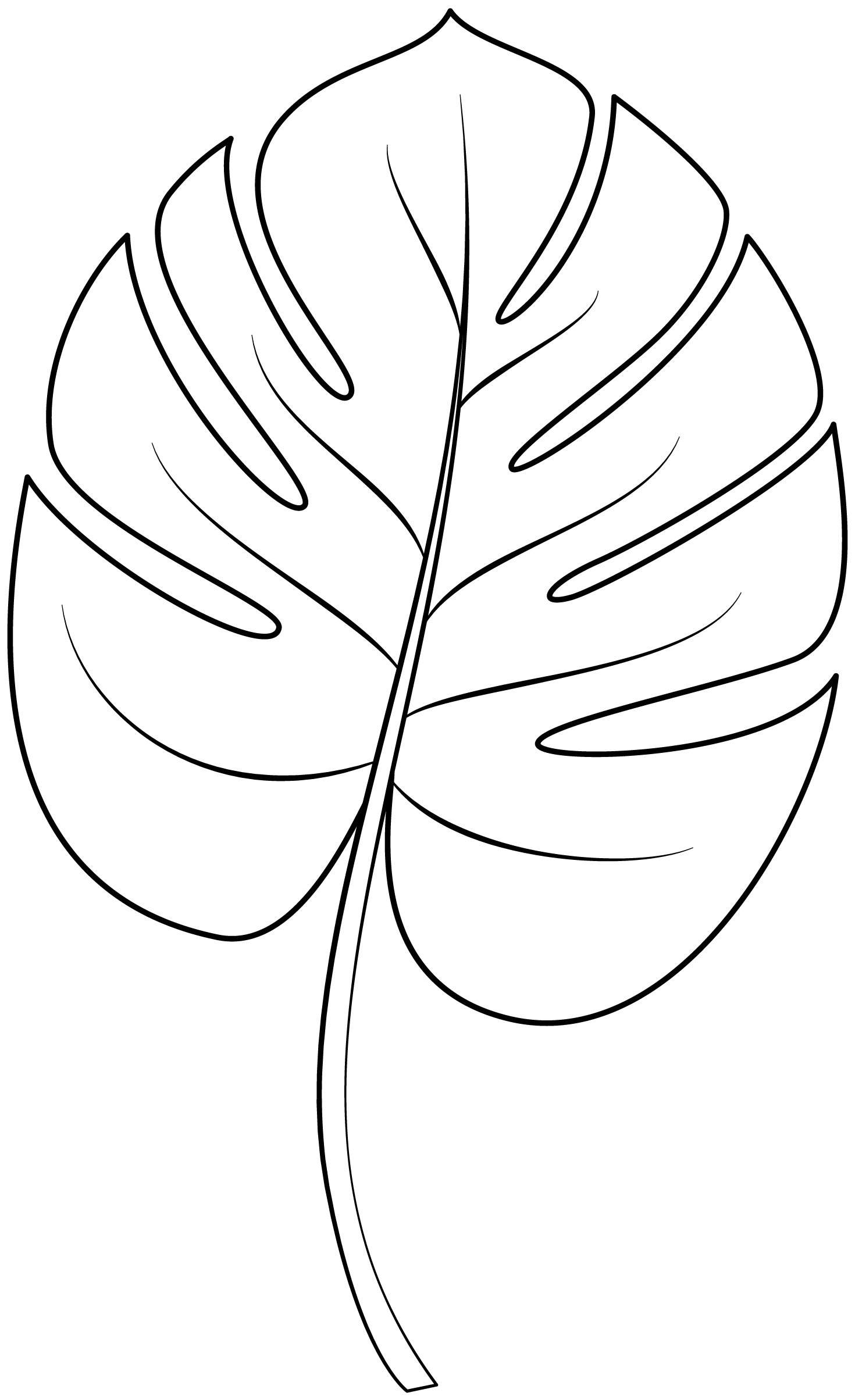 Single Leaf painting page - SheetalColor.com