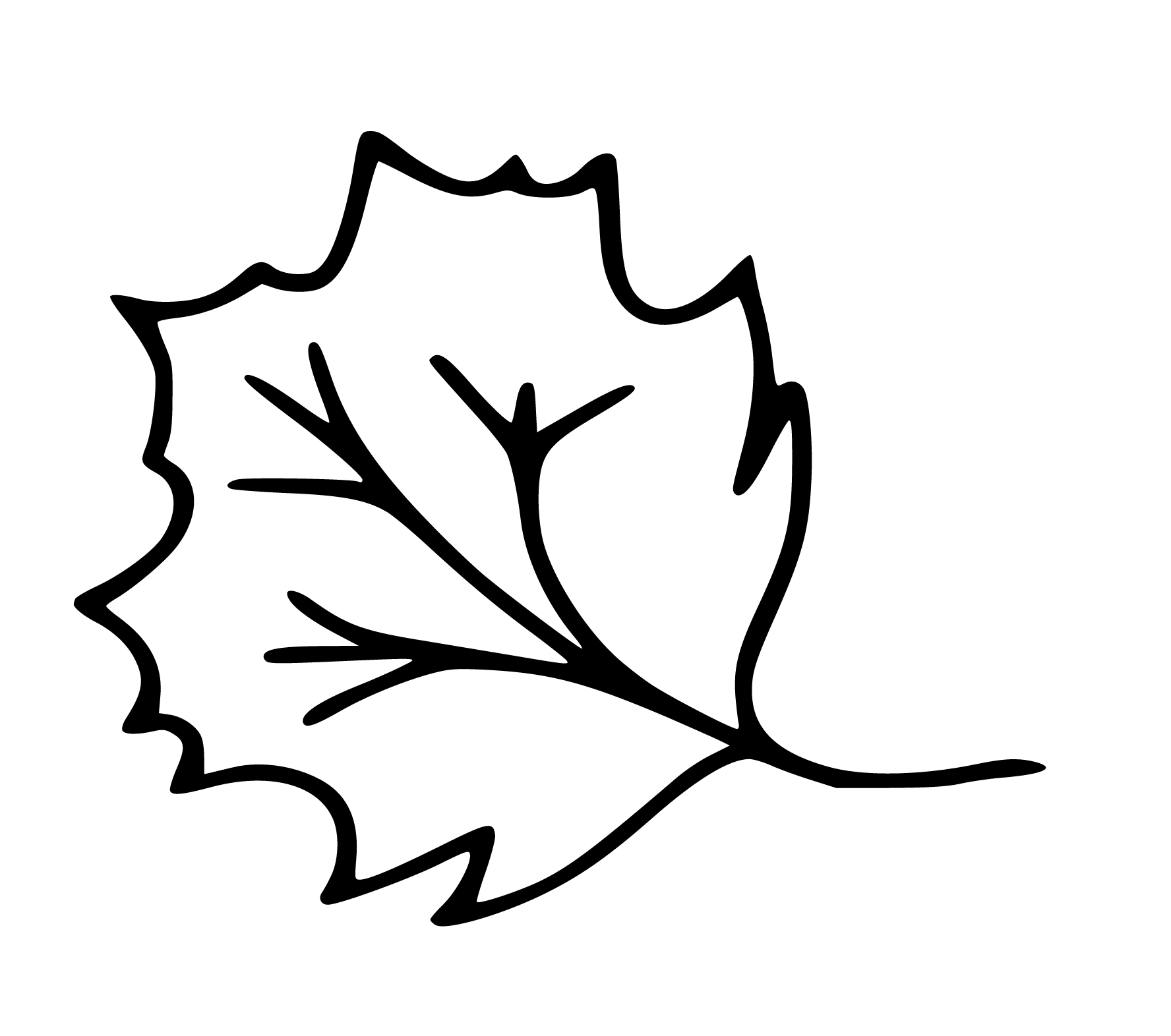 Maple Leaf Coloring Sheet to Print - SheetalColor.com