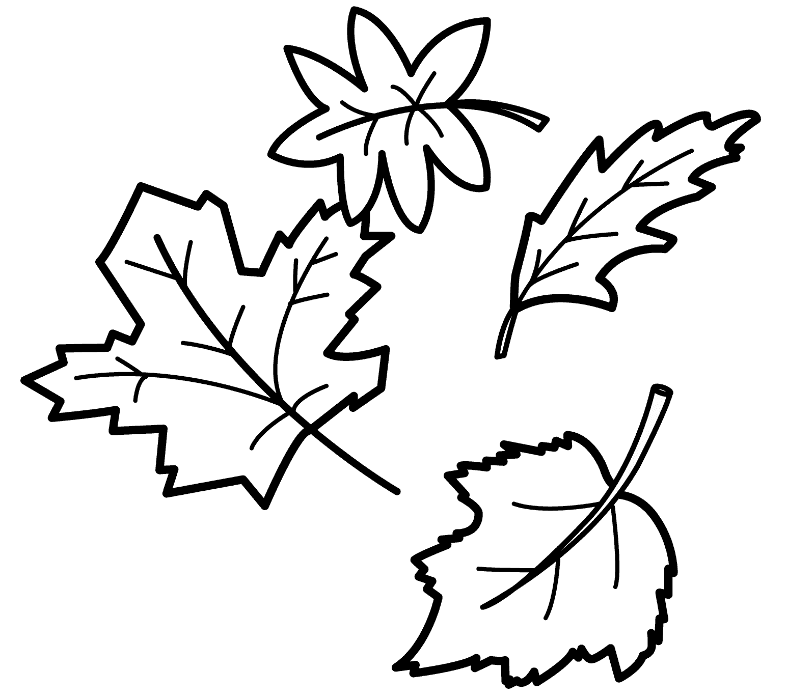 Leaf Coloring Pages (Leaves) - Coloring Sheets