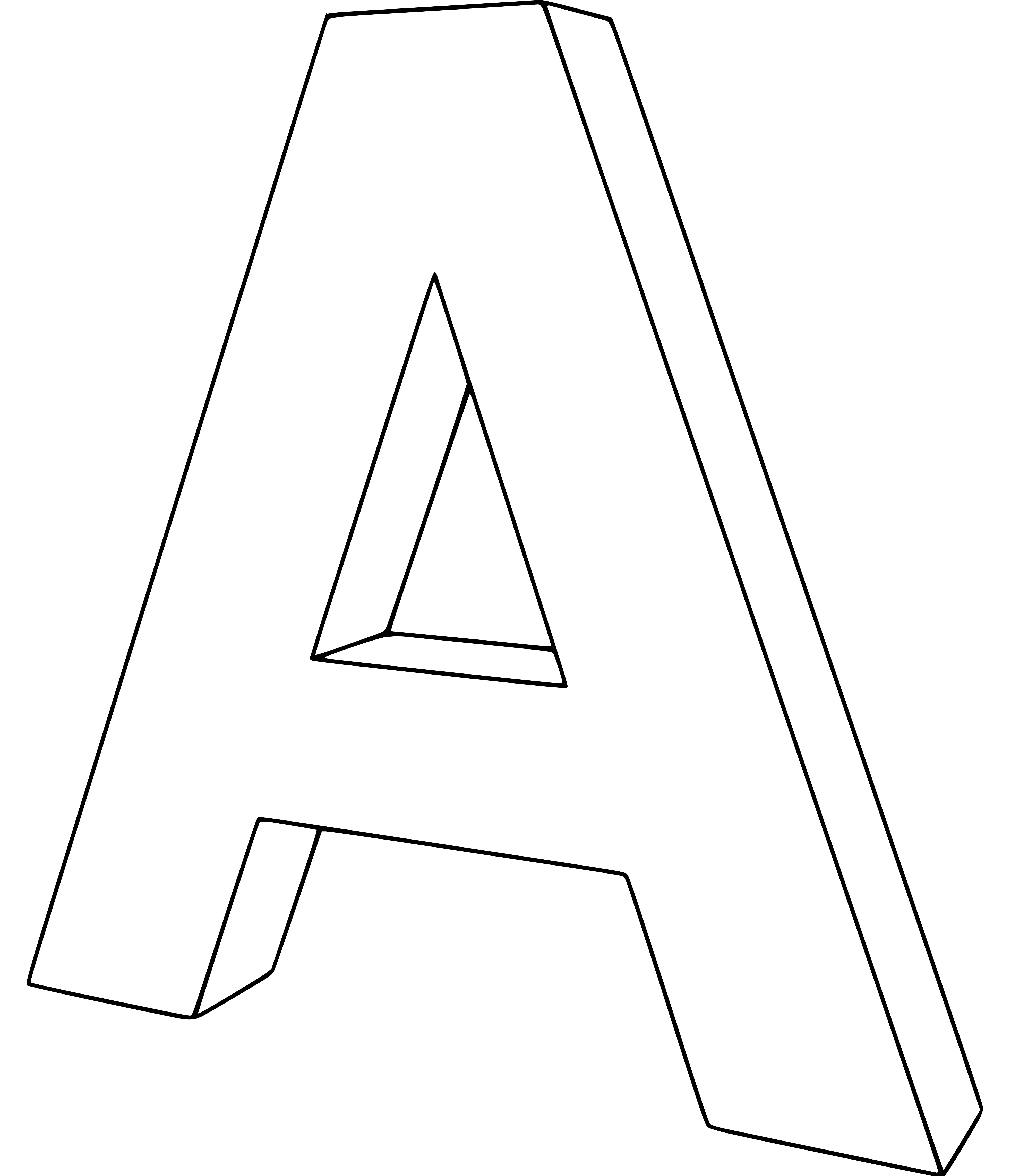 Letter A Coloring sheet for Kids - SheetalColor.com