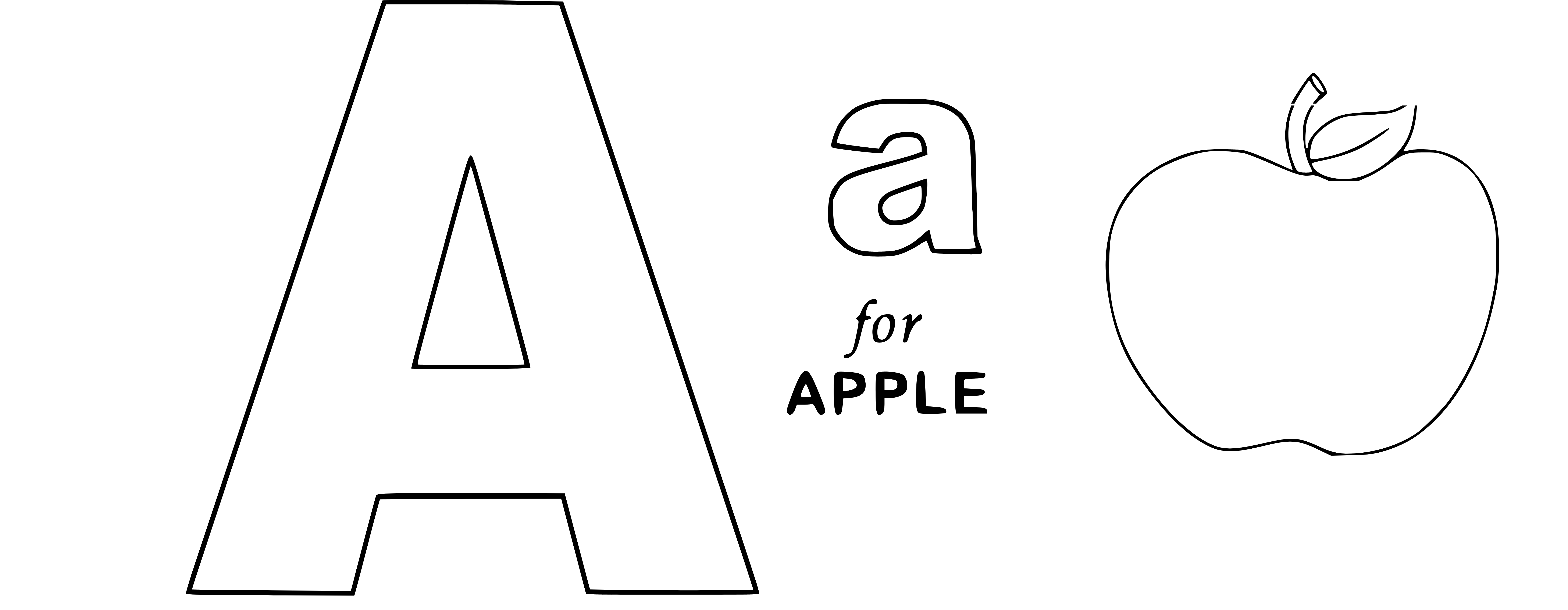 Letter A Coloring Page (Learning Alphabet for Kids) - SheetalColor.com