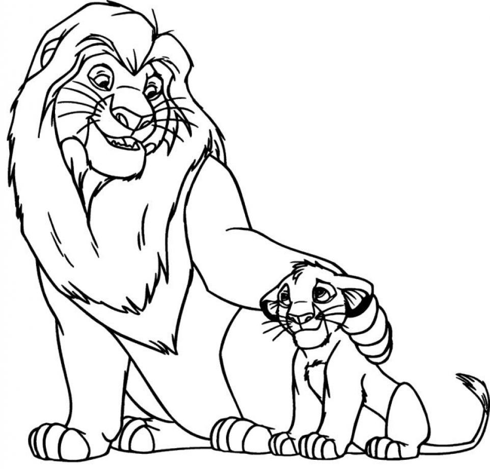 Lion blank sketching for coloring - SheetalColor.com
