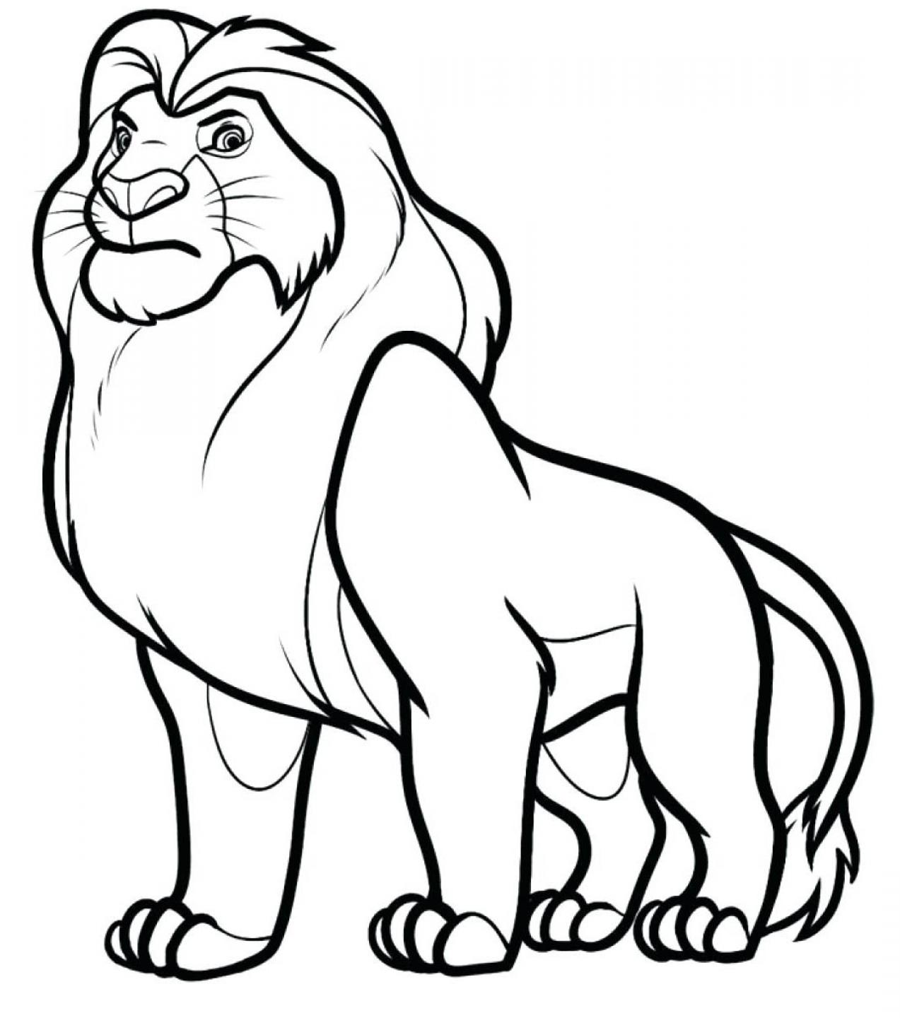 Lion Printable Kids Coloring Pages - SheetalColor.com