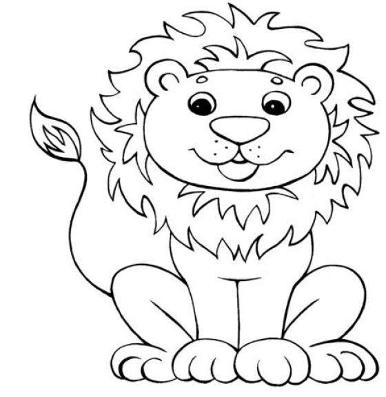 Funny Lion Coloring page Free Printable - SheetalColor.com