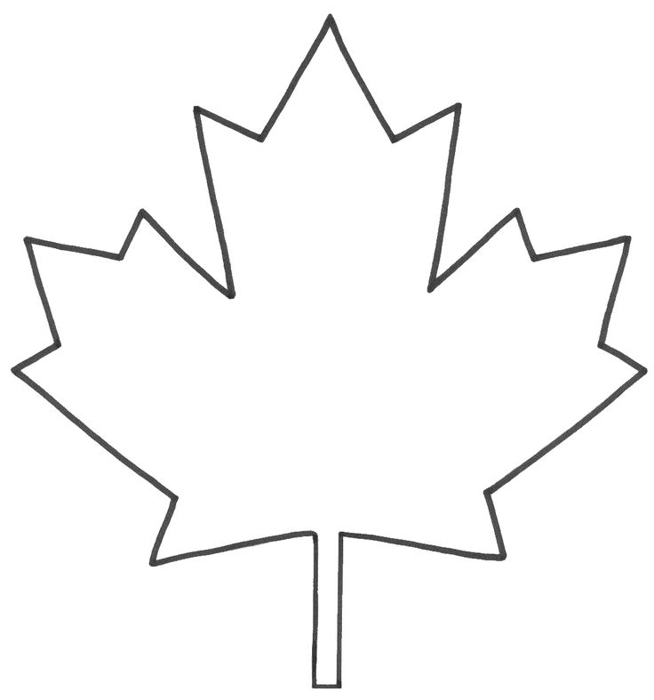 Maple Leaf - Coloring Page (Plants) | Maple leaf template, Leaf ... - SheetalColor.com