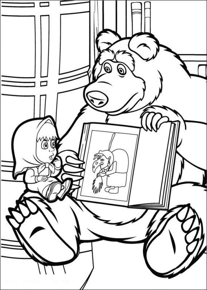 Free Printable masha and bear coloring pages to print and color ...