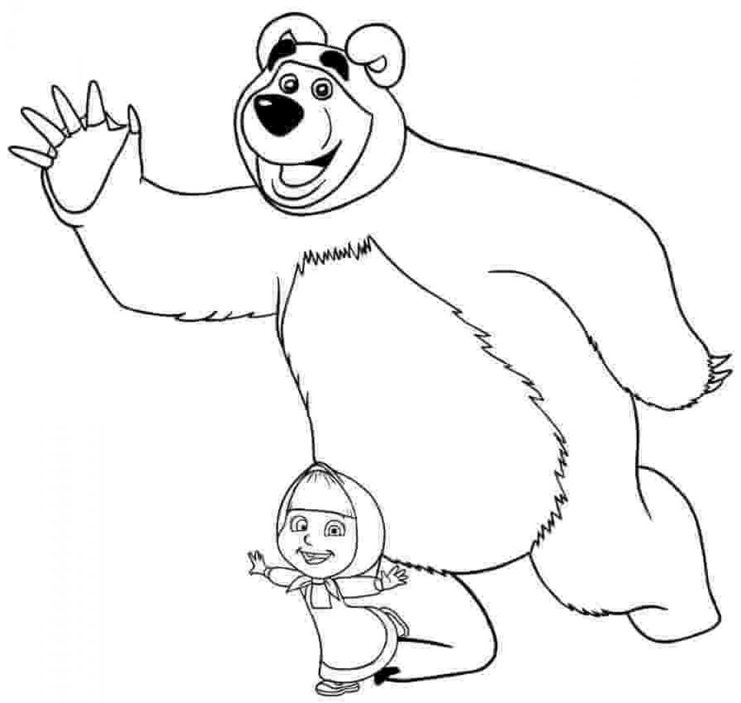 Masha and the Bear Coloring Book - SheetalColor.com