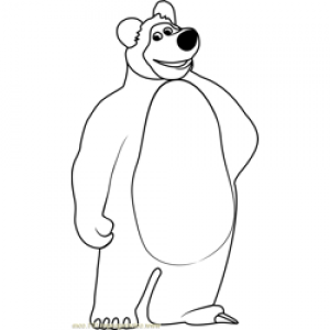 Bear Coloring Page for Kids - SheetalColor.com
