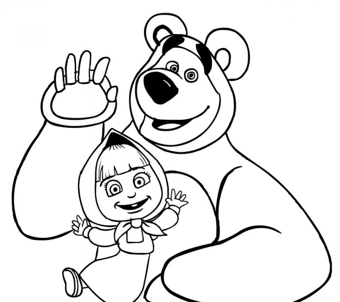 Masha and the Bear Coloring Pages - SheetalColor.com