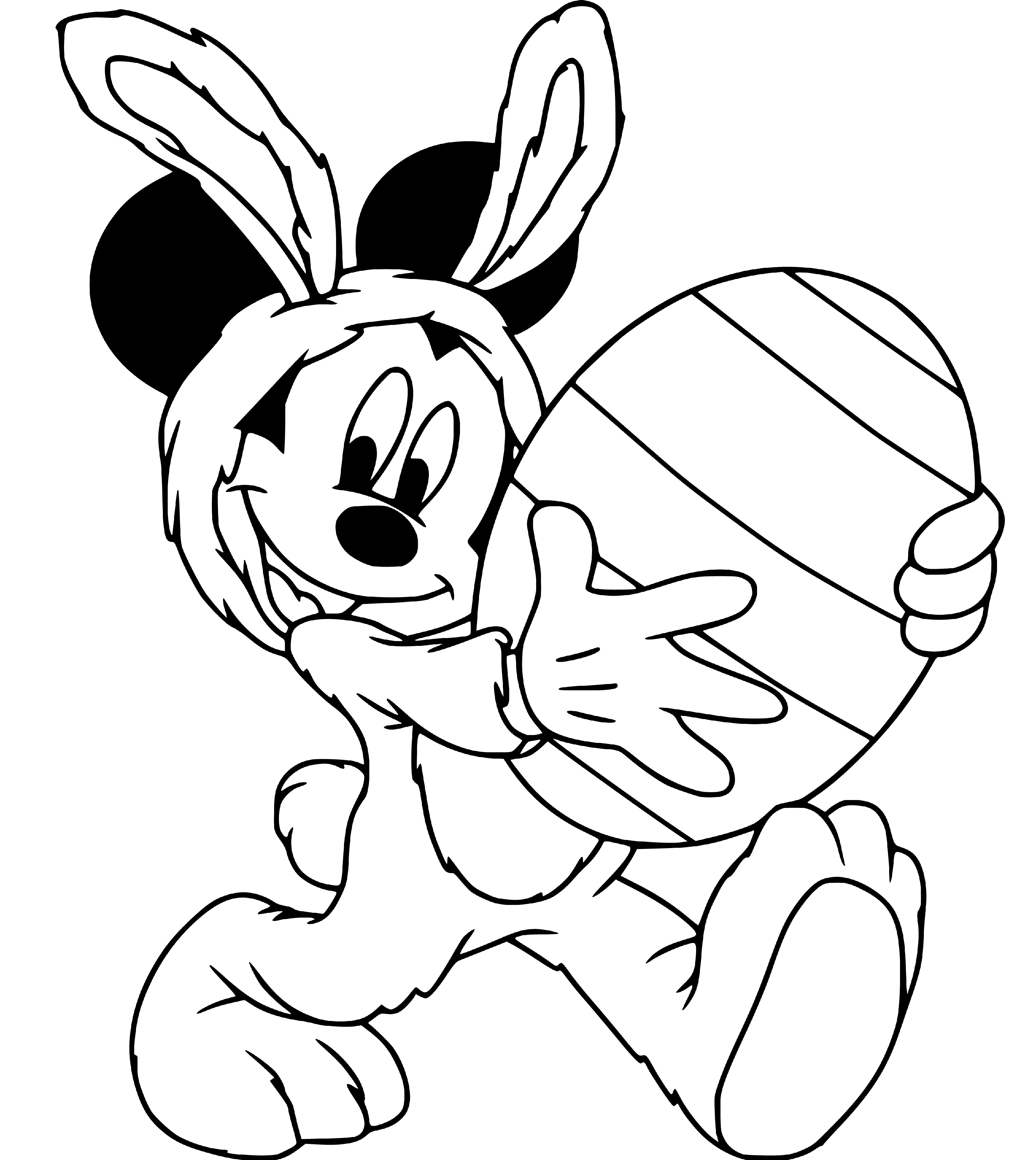 Mickey Mouse Easter Egg Coloring Page Printable - SheetalColor.com