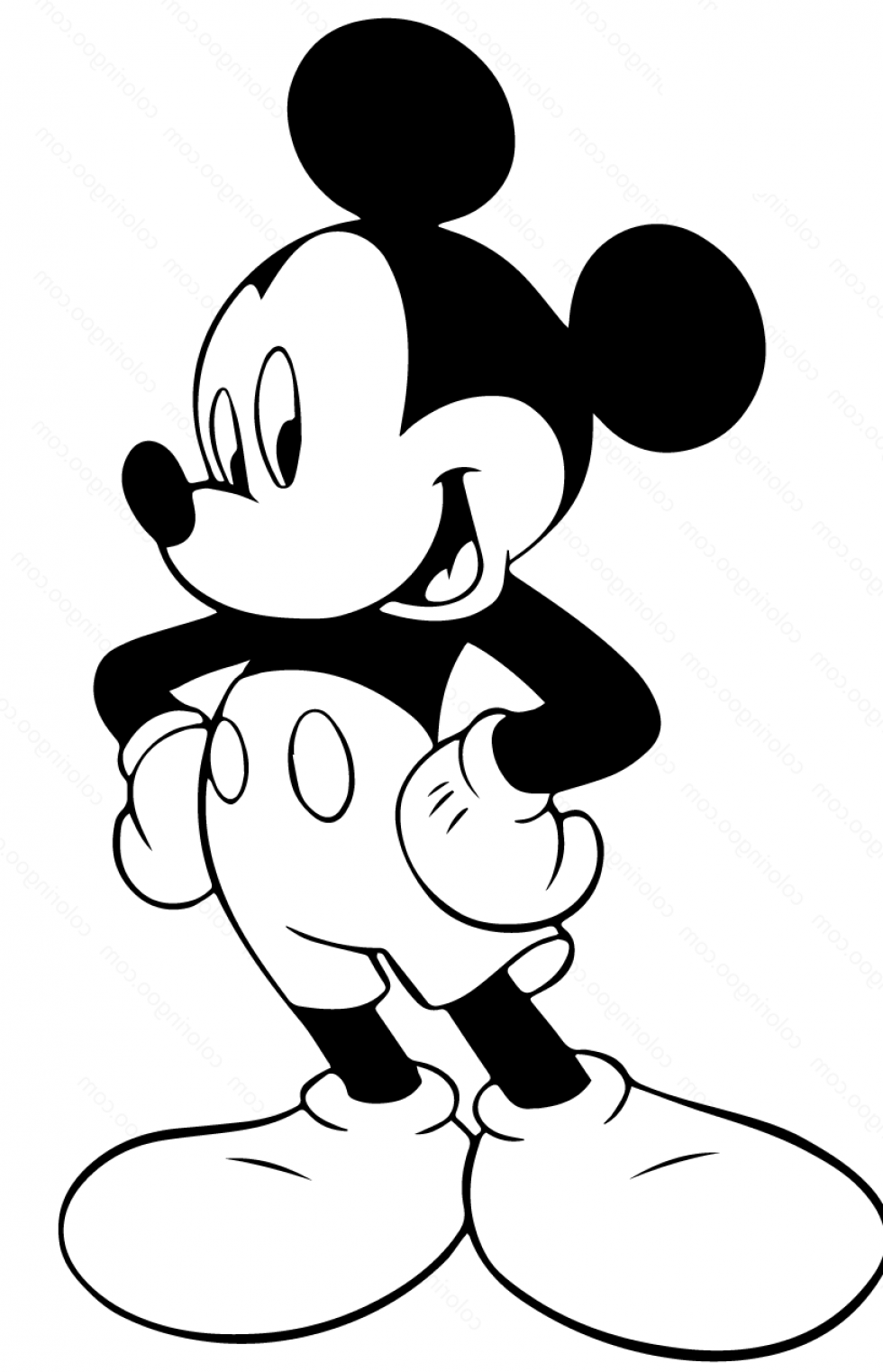 Super Funny Mickey Mouse Coloring Pages For Kids - SheetalColor.com