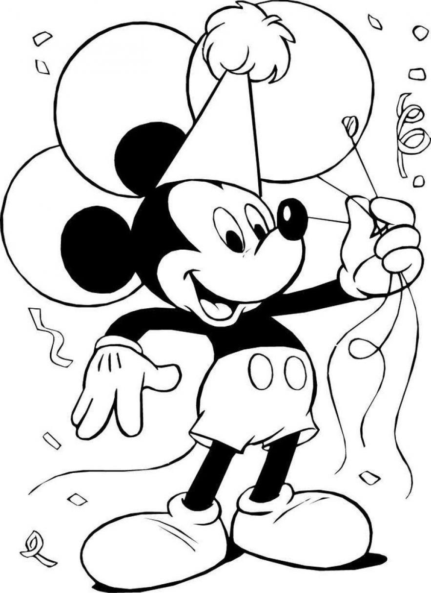 Mickey Mouse Coloring Pages Free Printable - SheetalColor.com
