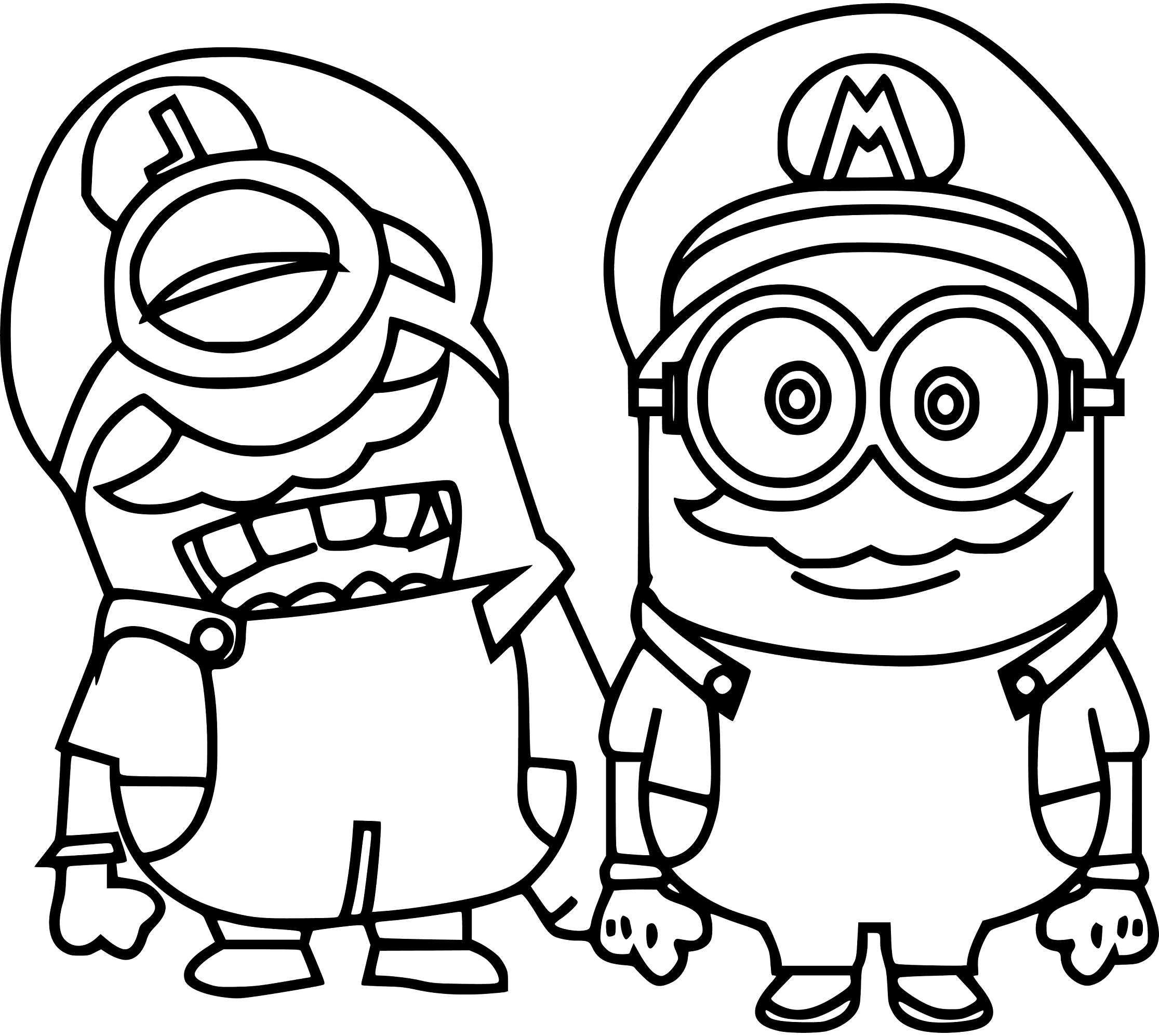 Super Mario Minion Coloring Pages for Kids to Print - SheetalColor.com