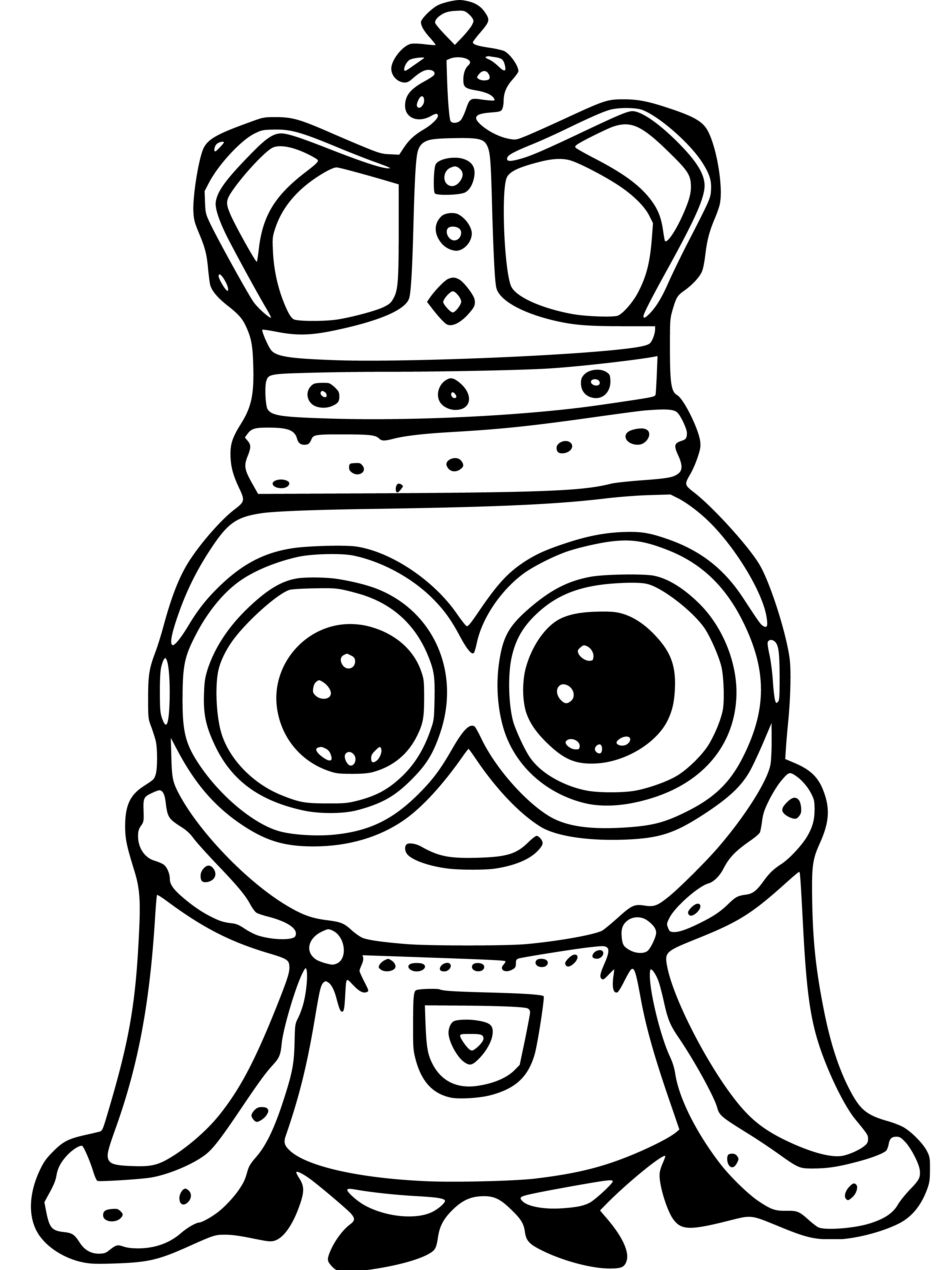 King Minion Coloring Pages for Kids - SheetalColor.com