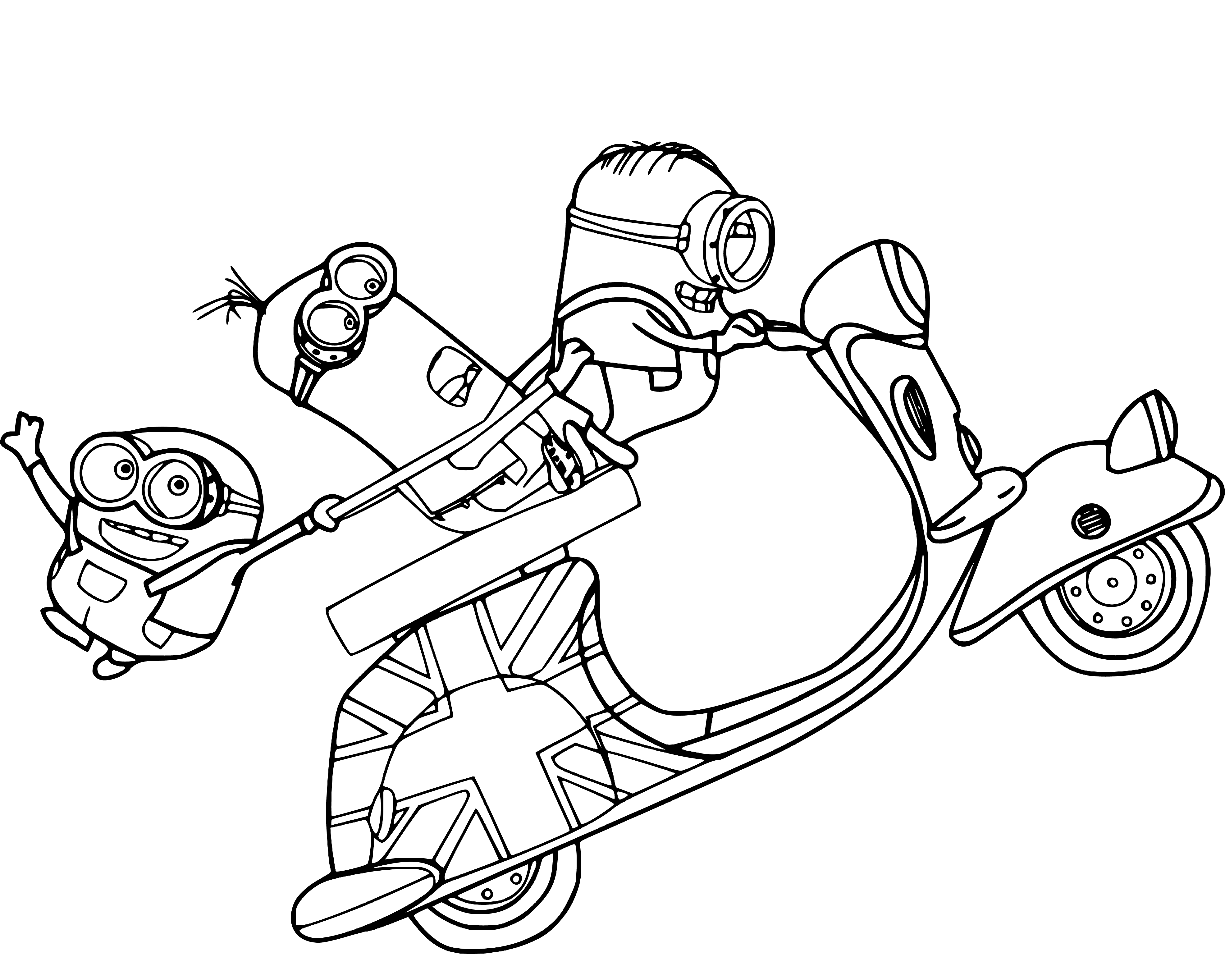 Minion as Superhero Coloring Page - SheetalColor.com