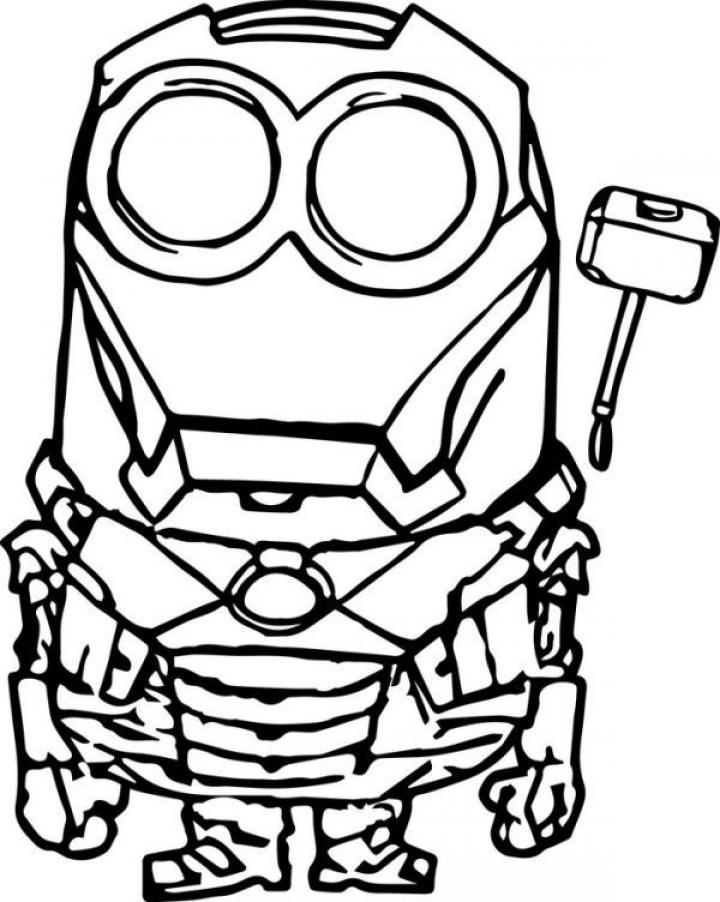 Iron man minion coloring pages - SheetalColor.com