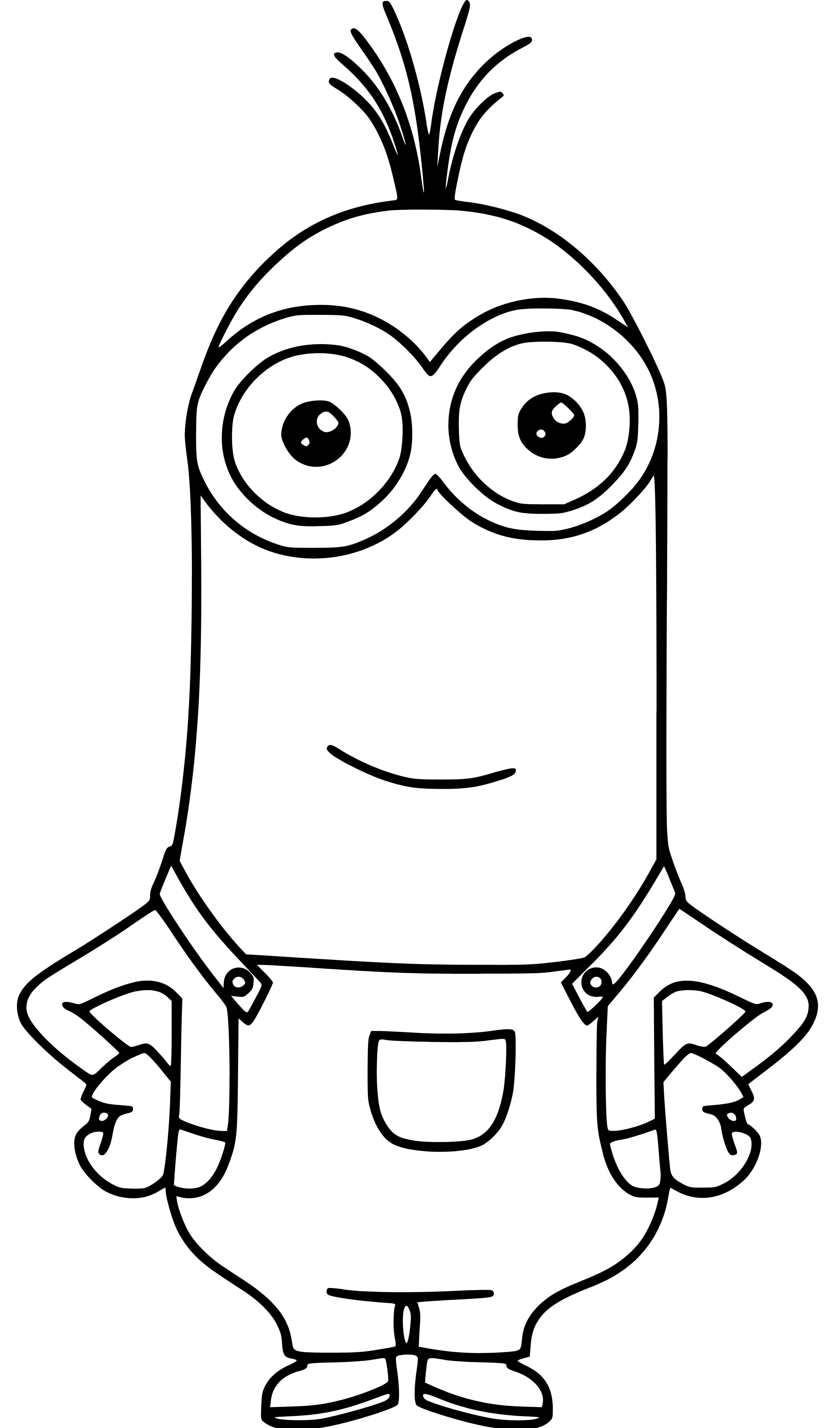 Kevin the Minion Coloring Page for Kids to Print - SheetalColor.com