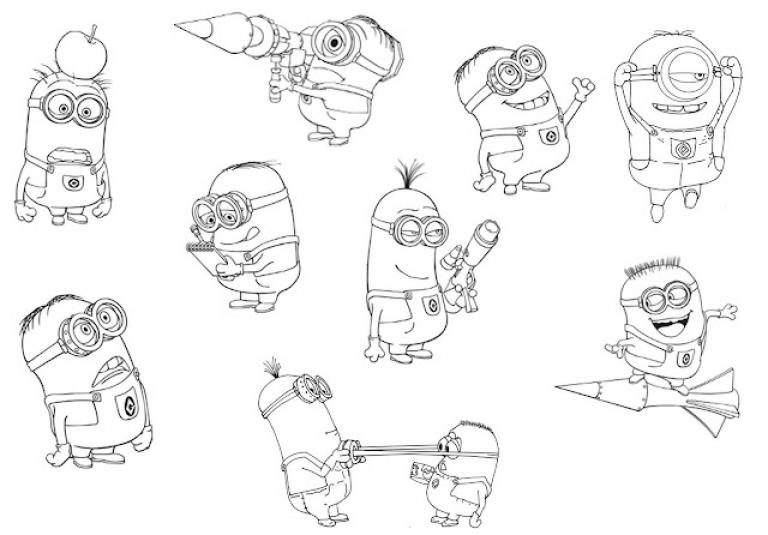 Despicable Me and Minions free printable coloring pages - SheetalColor.com