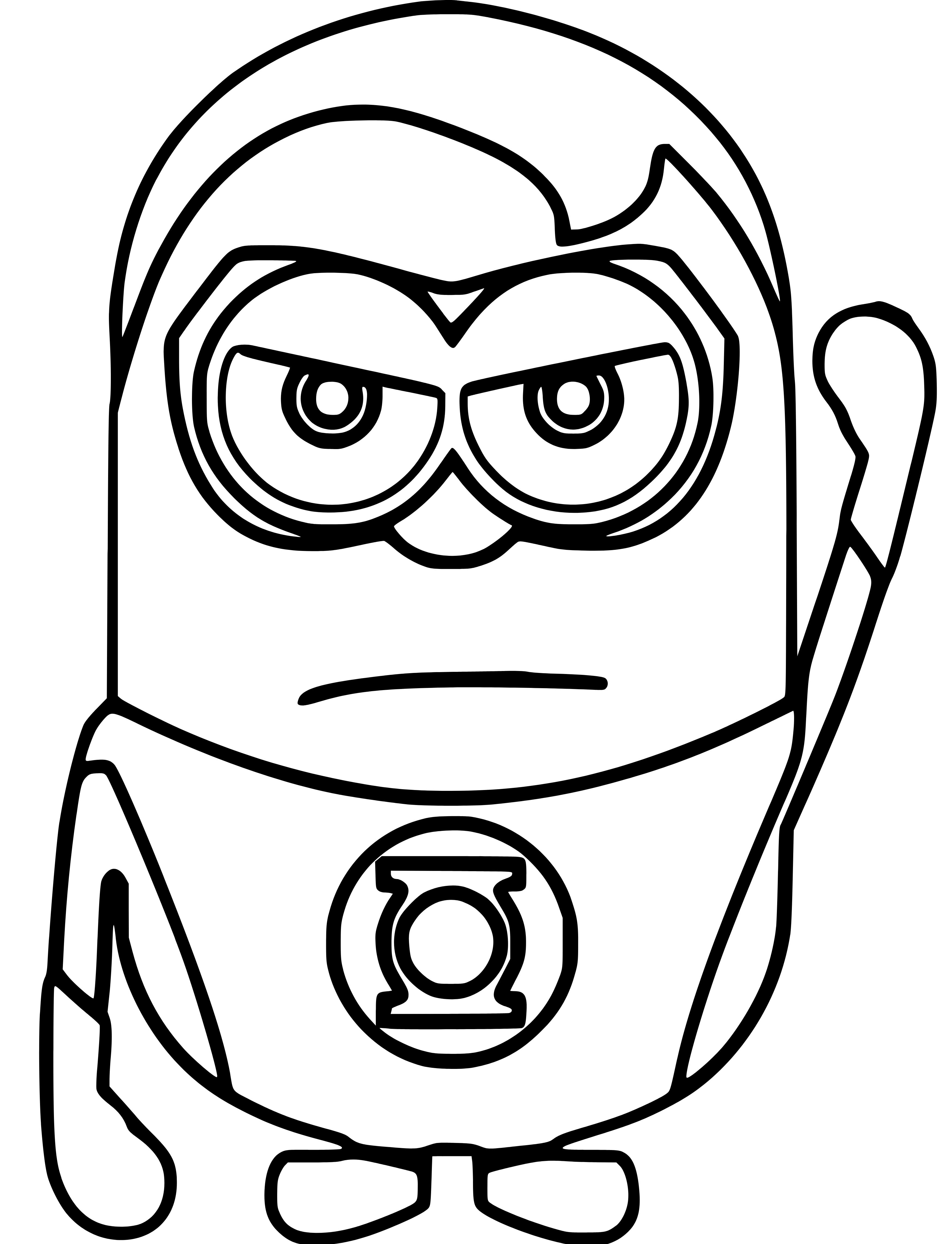 Minion as Superhero Coloring Pages for Kids - SheetalColor.com