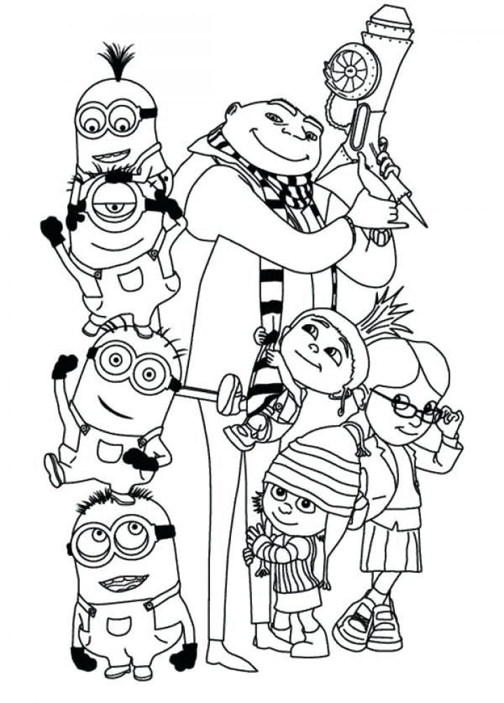 Minion Coloring Pages Printable PDF For Kids - SheetalColor.com