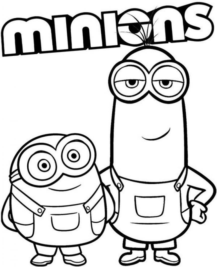 Minions coloring sheet for Kids - SheetalColor.com