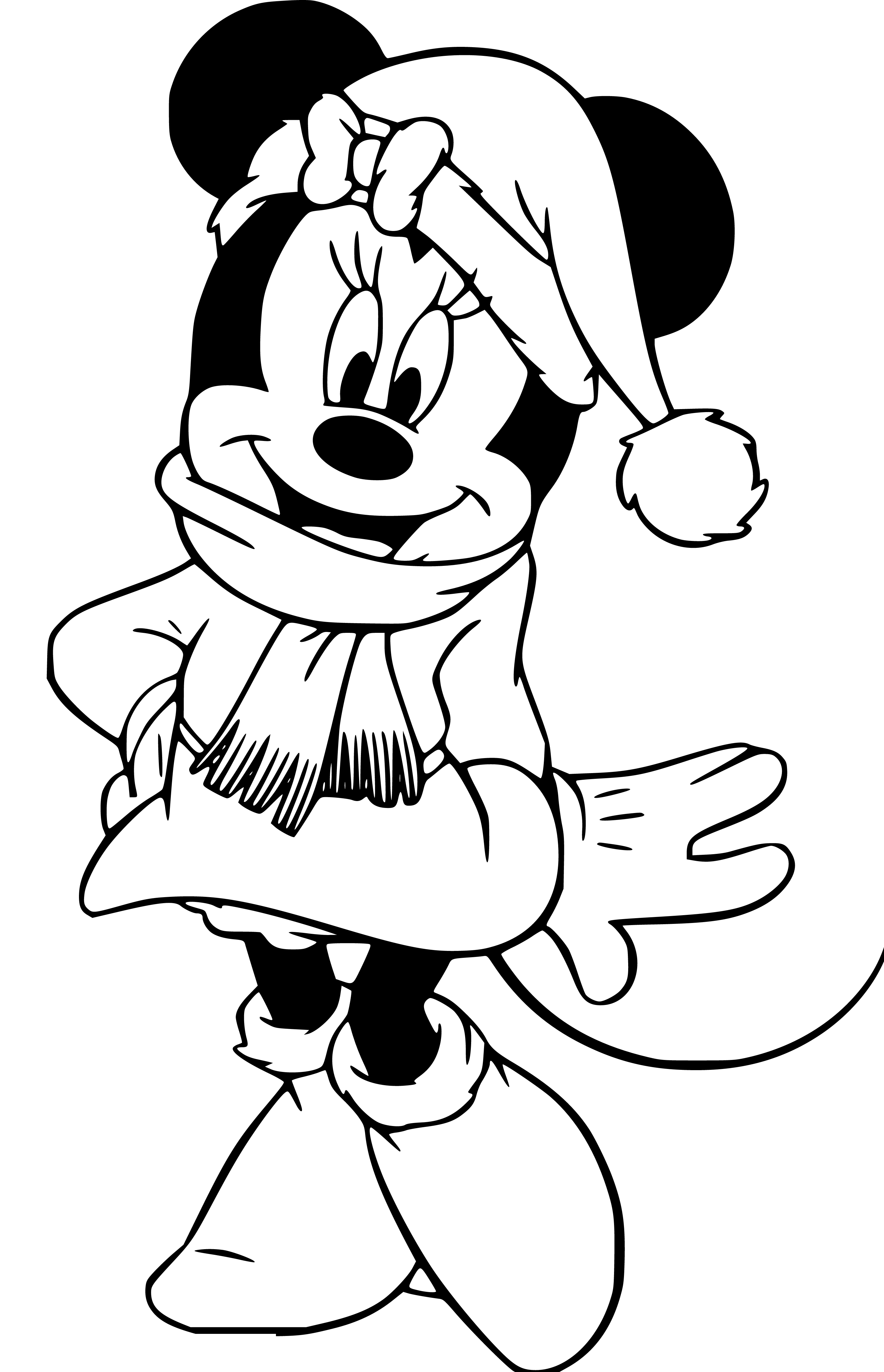 Simple Minnie Mouse to Drawing Coloring Sheet - SheetalColor.com
