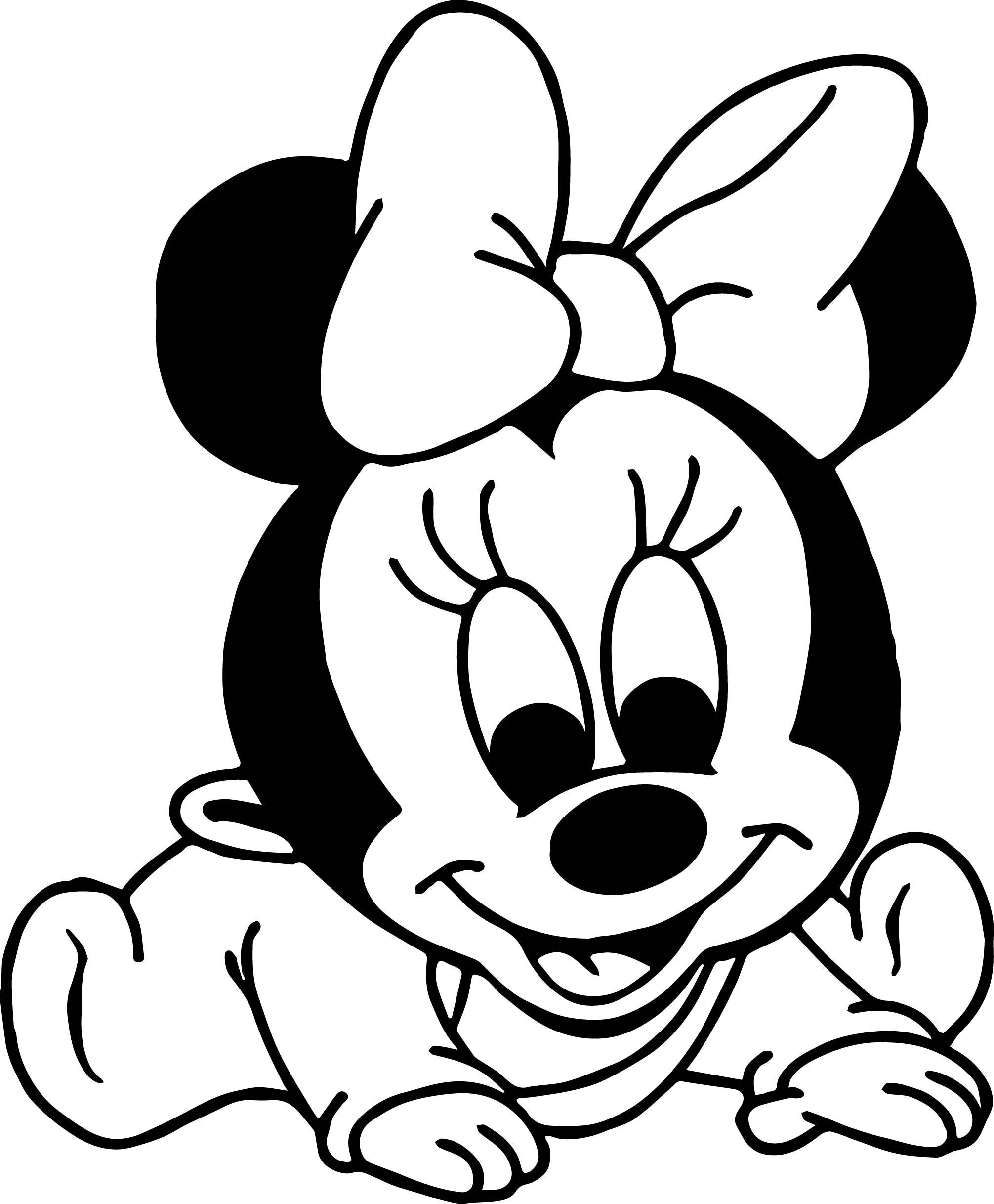 Cute Minnie Mouse Baby Coloring Pages - SheetalColor.com