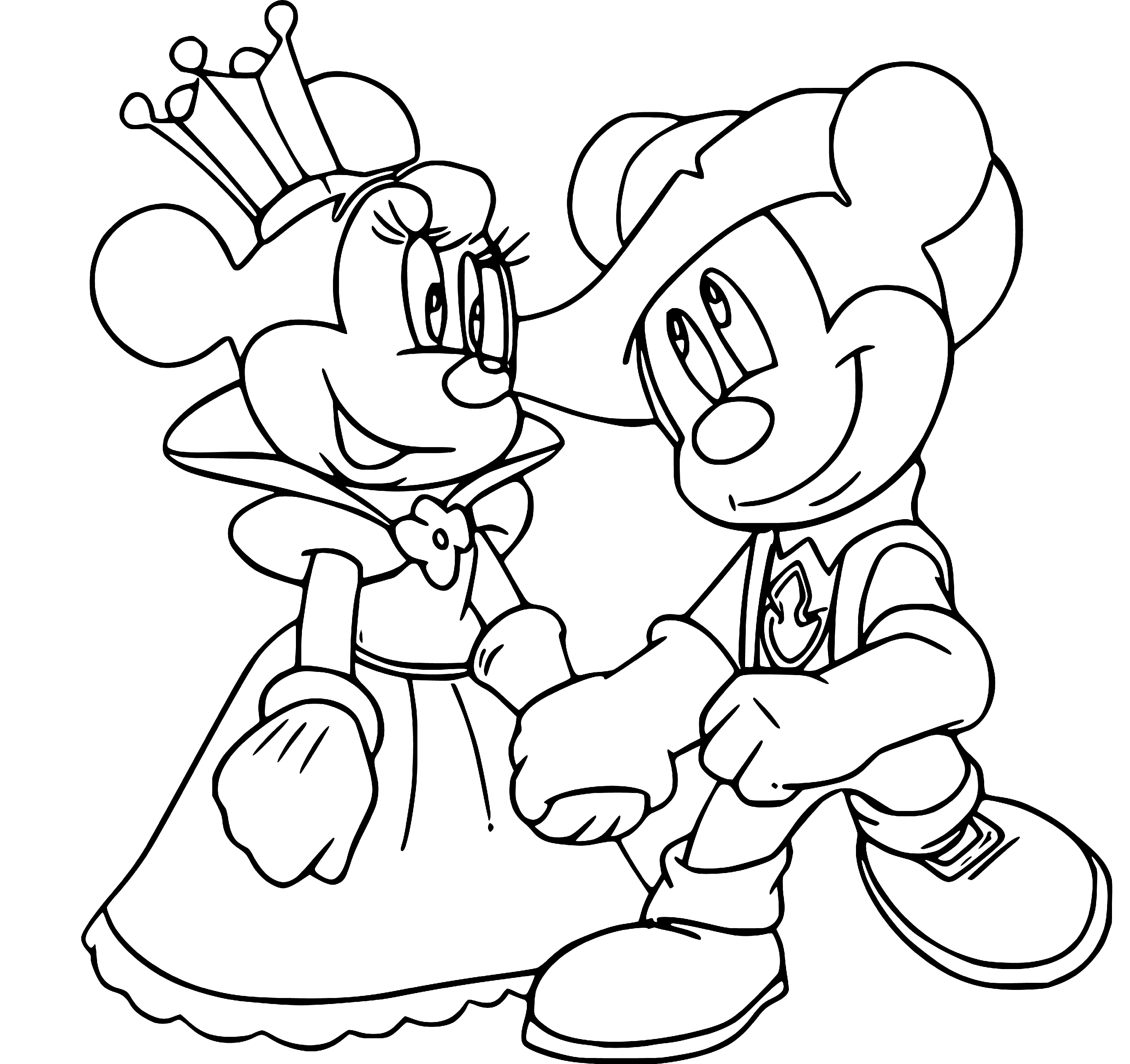 Minnie Mouse Simple Coloring Page for Children - SheetalColor.com