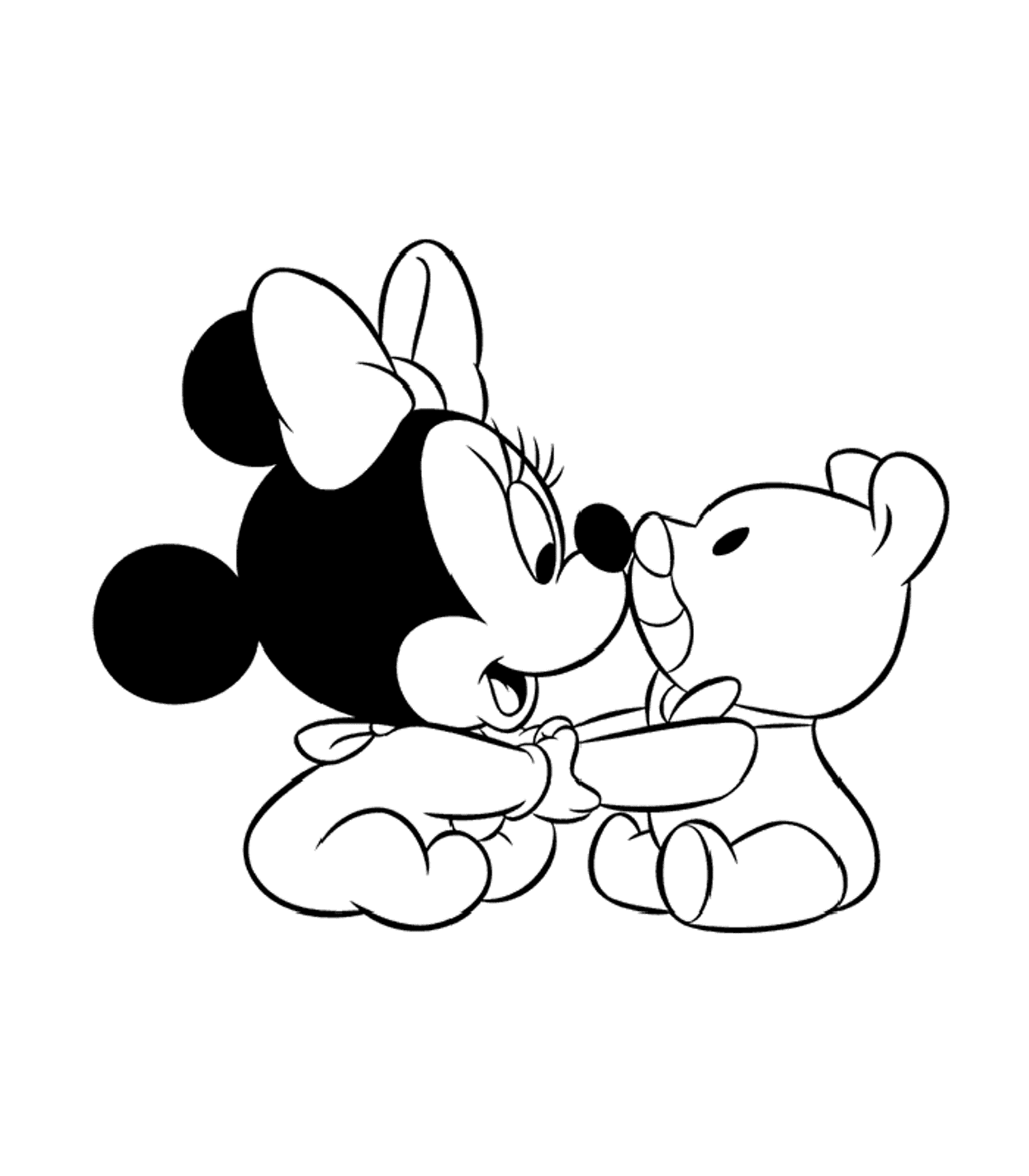 Baby Minnie Mouse Coloring Pages - SheetalColor.com