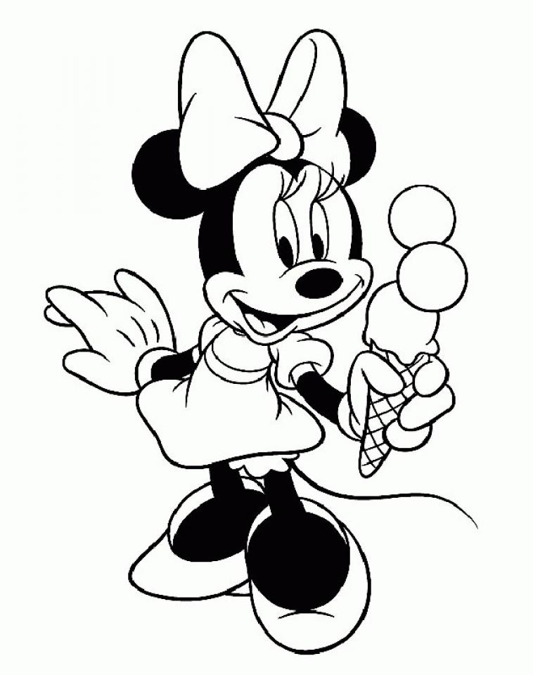 Minnie Mouse coloring book - SheetalColor.com