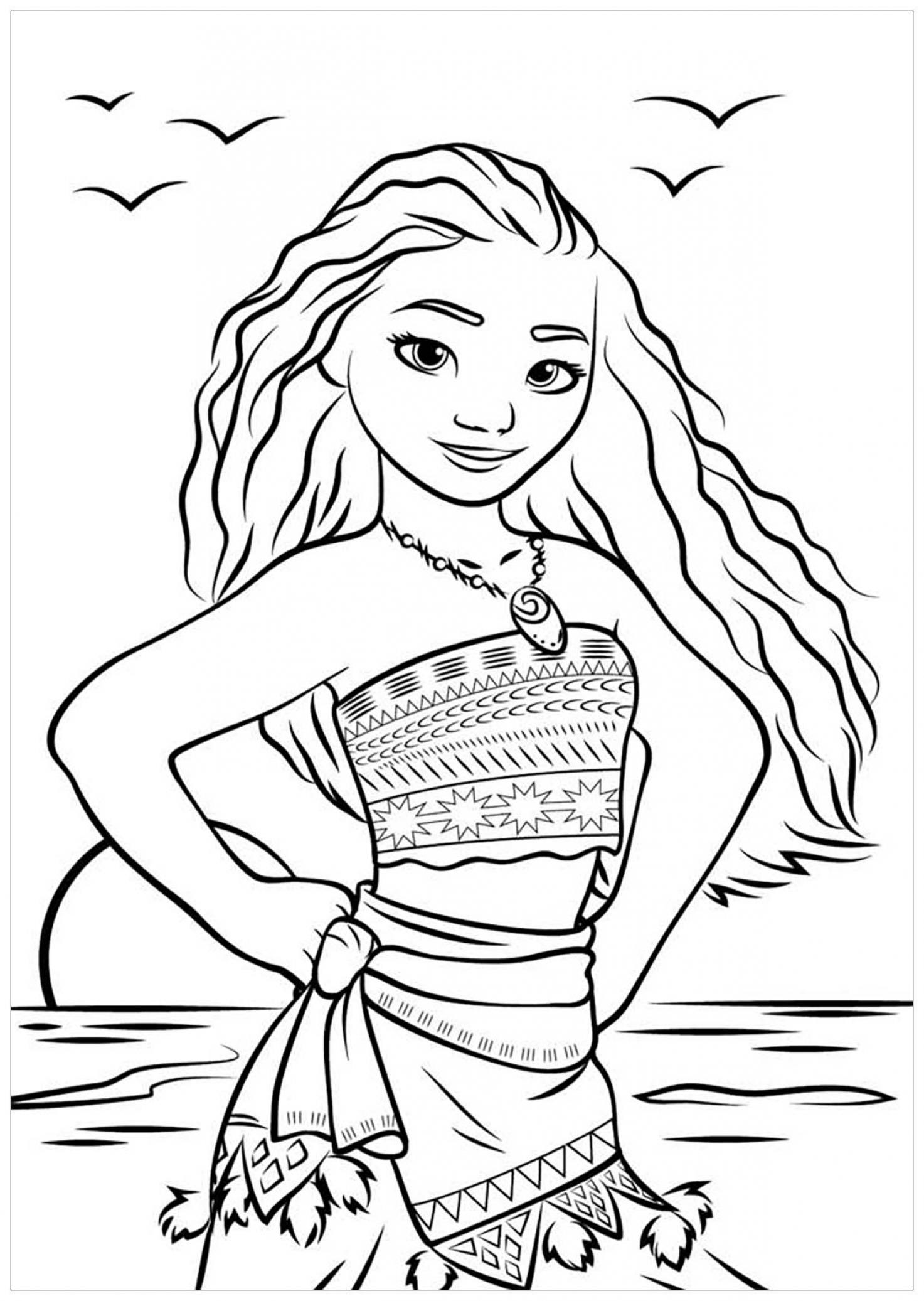 Moana to print for free - Moana Kids Coloring Pages
