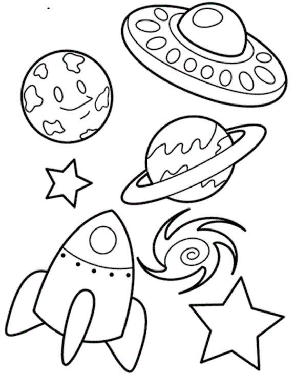 Outer Space Coloring Pages - SheetalColor.com