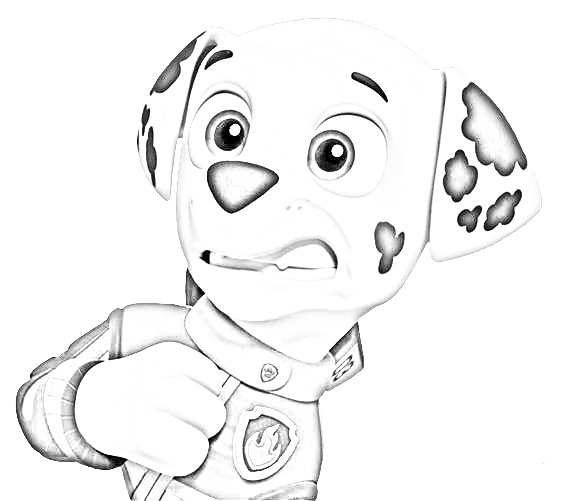 Paw Patrol Marshall Coloring Page 9 - SheetalColor.com