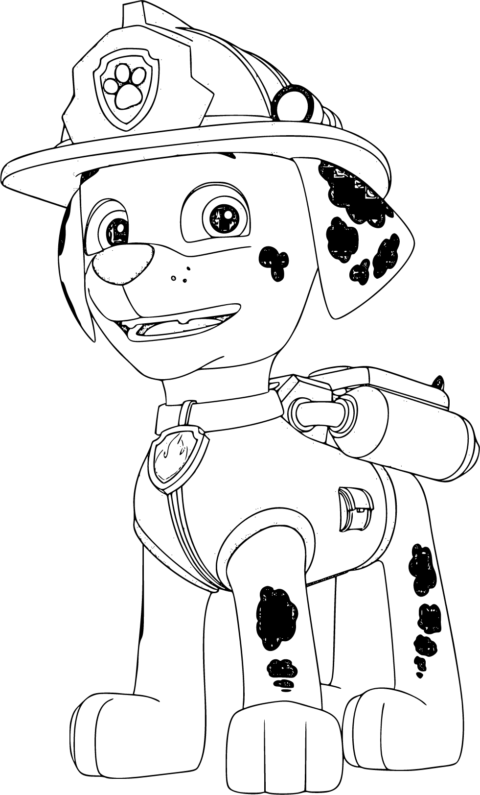 Paw Patrol Lovely Marshall Coloring Page - SheetalColor.com