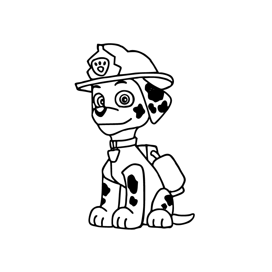 Paw Patrol Marshall Coloring Page 11 - SheetalColor.com