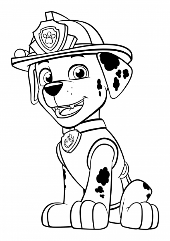 Dalmatian Marshall coloring pages (Paw Patrol) - SheetalColor.com