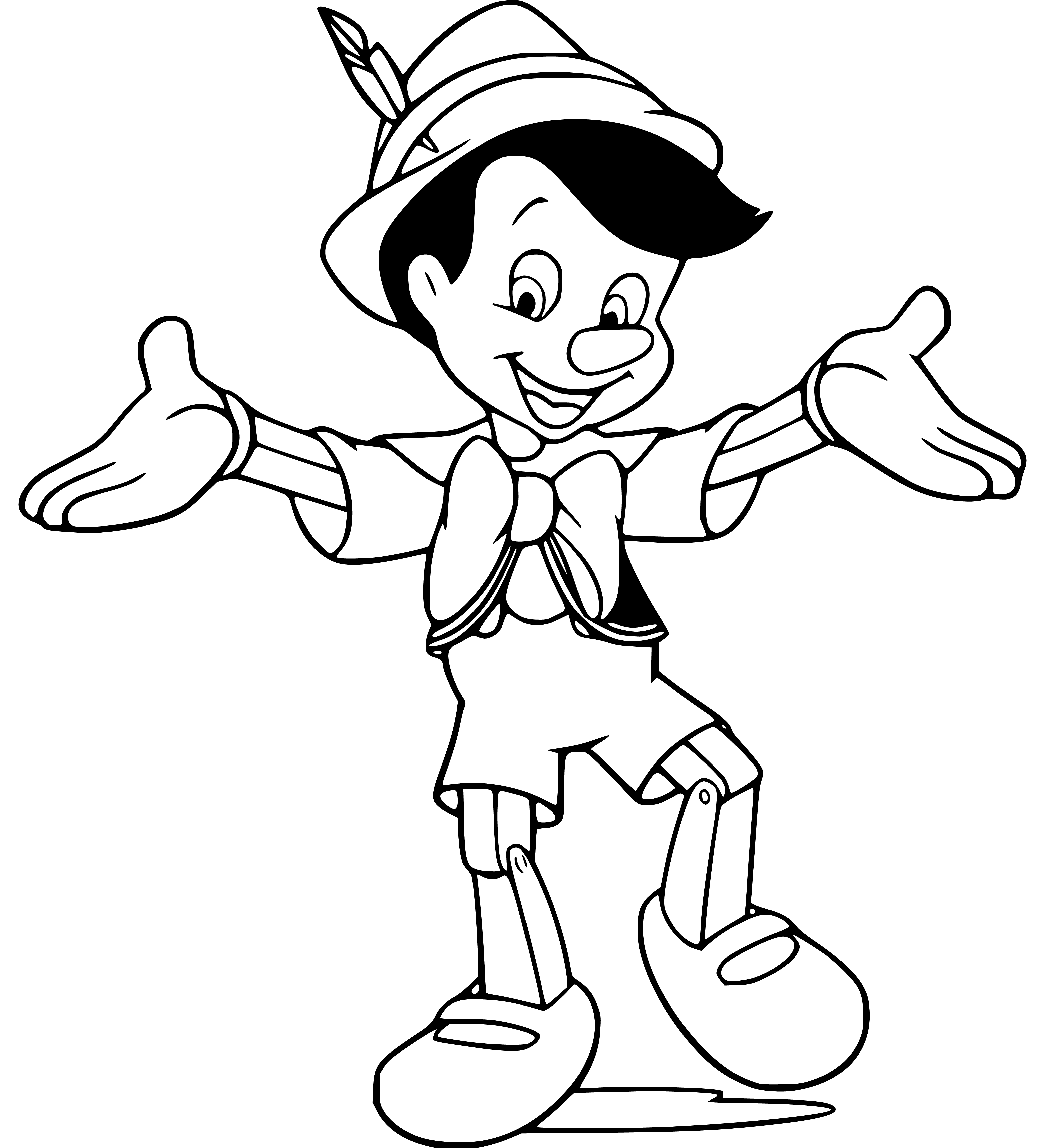Pinocchio in Puddle Coloring Sheet - SheetalColor.com