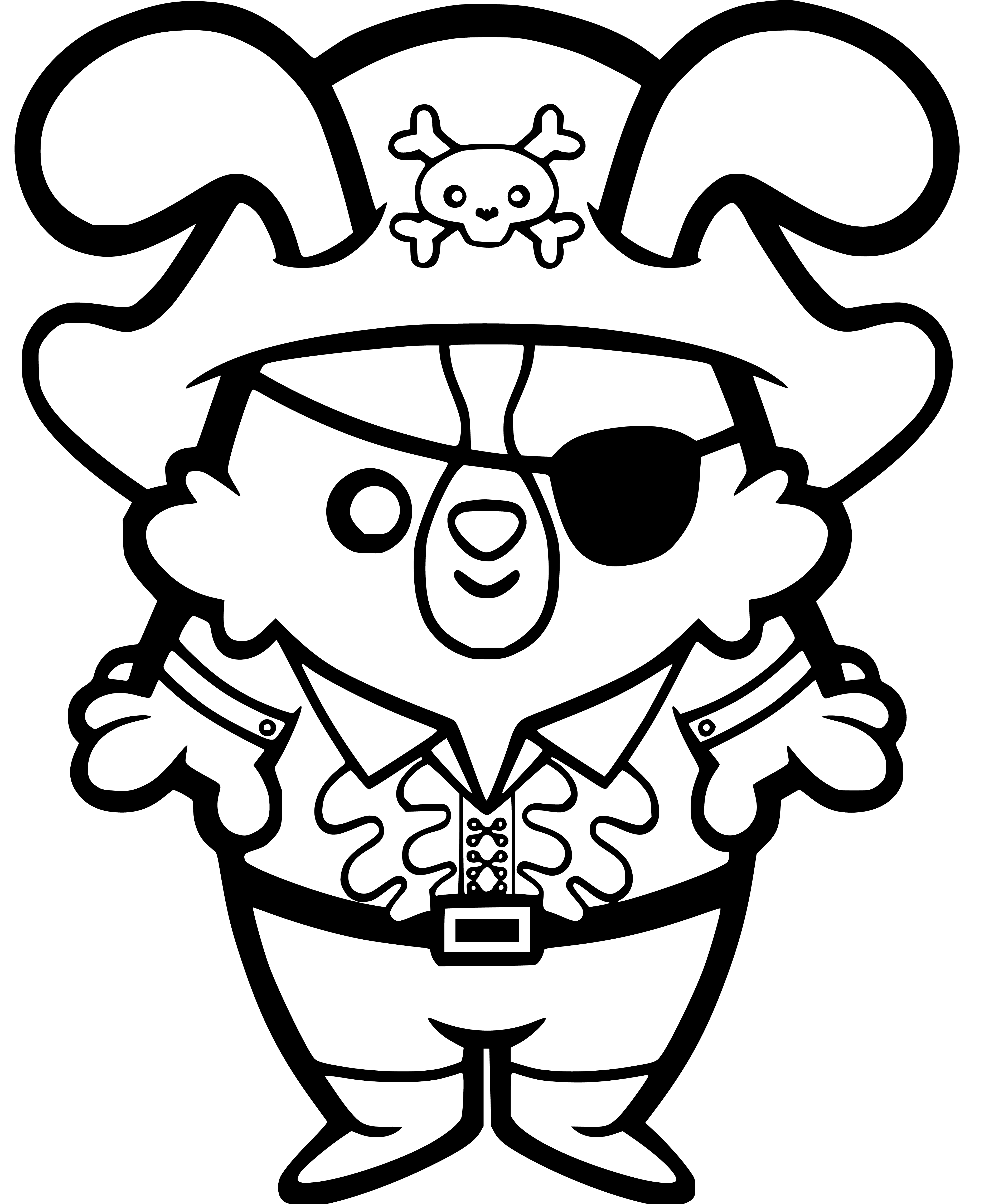 Little Kid Pirate Coloring Pages Printable - SheetalColor.com