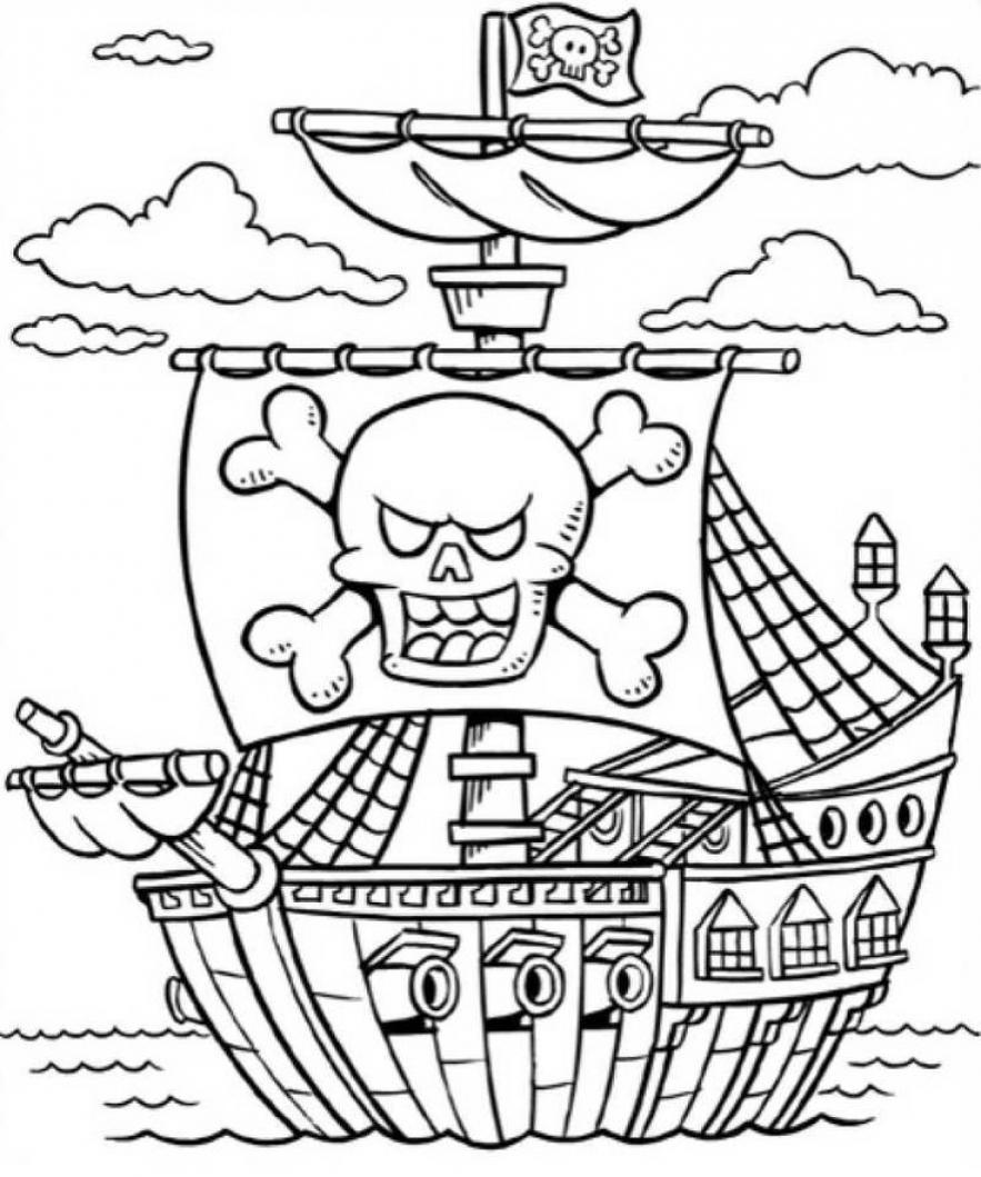 Printable Boat Coloring Pages for Kids - SheetalColor.com