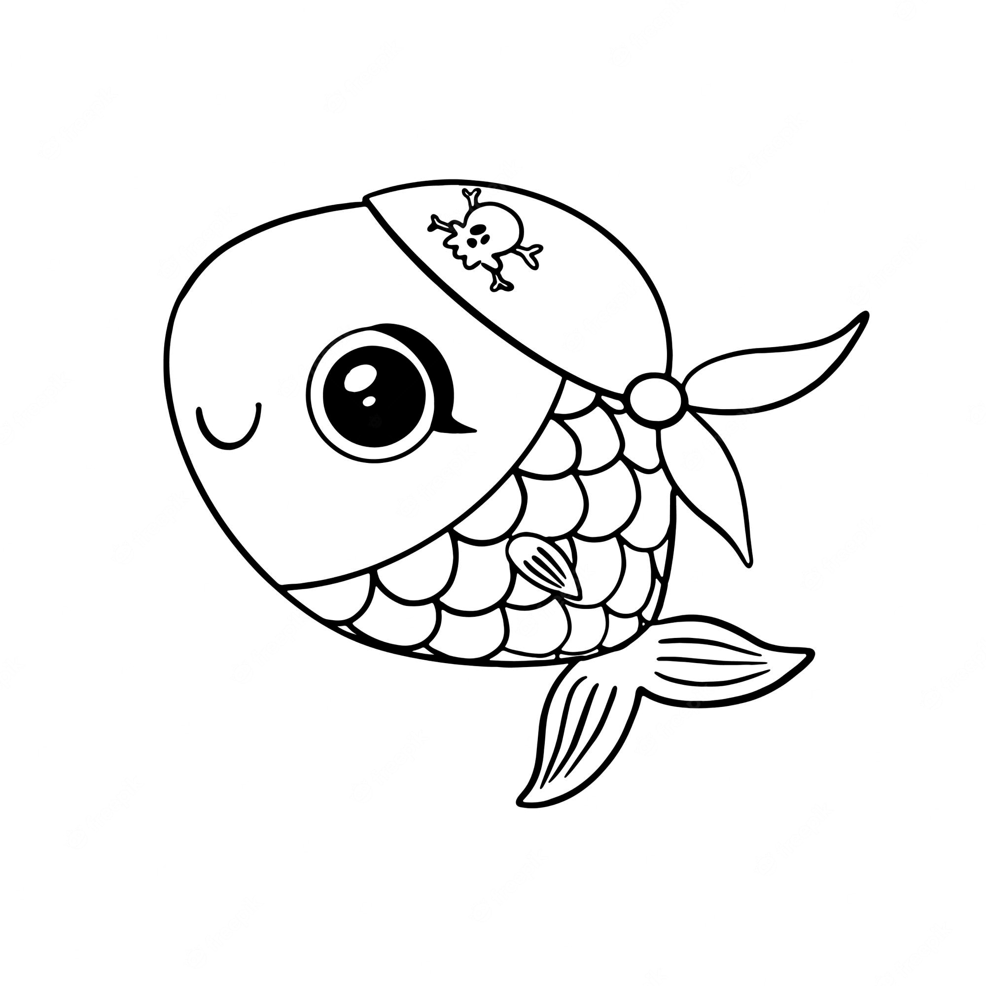 Pirate Fish coloring sheet - SheetalColor.com