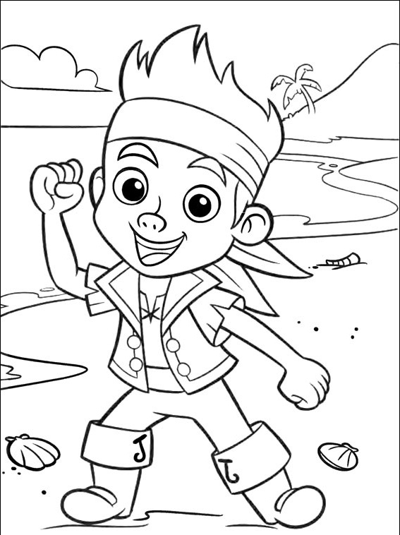 Kid Pirate Coloring Page - SheetalColor.com