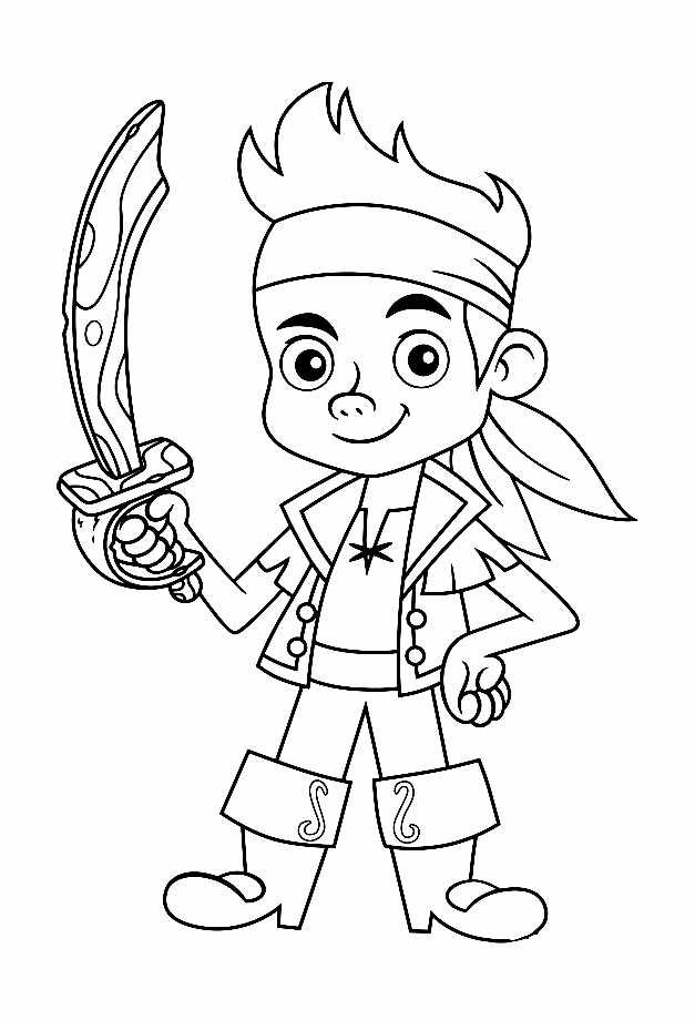 Pirate Kid coloring pages printable - SheetalColor.com
