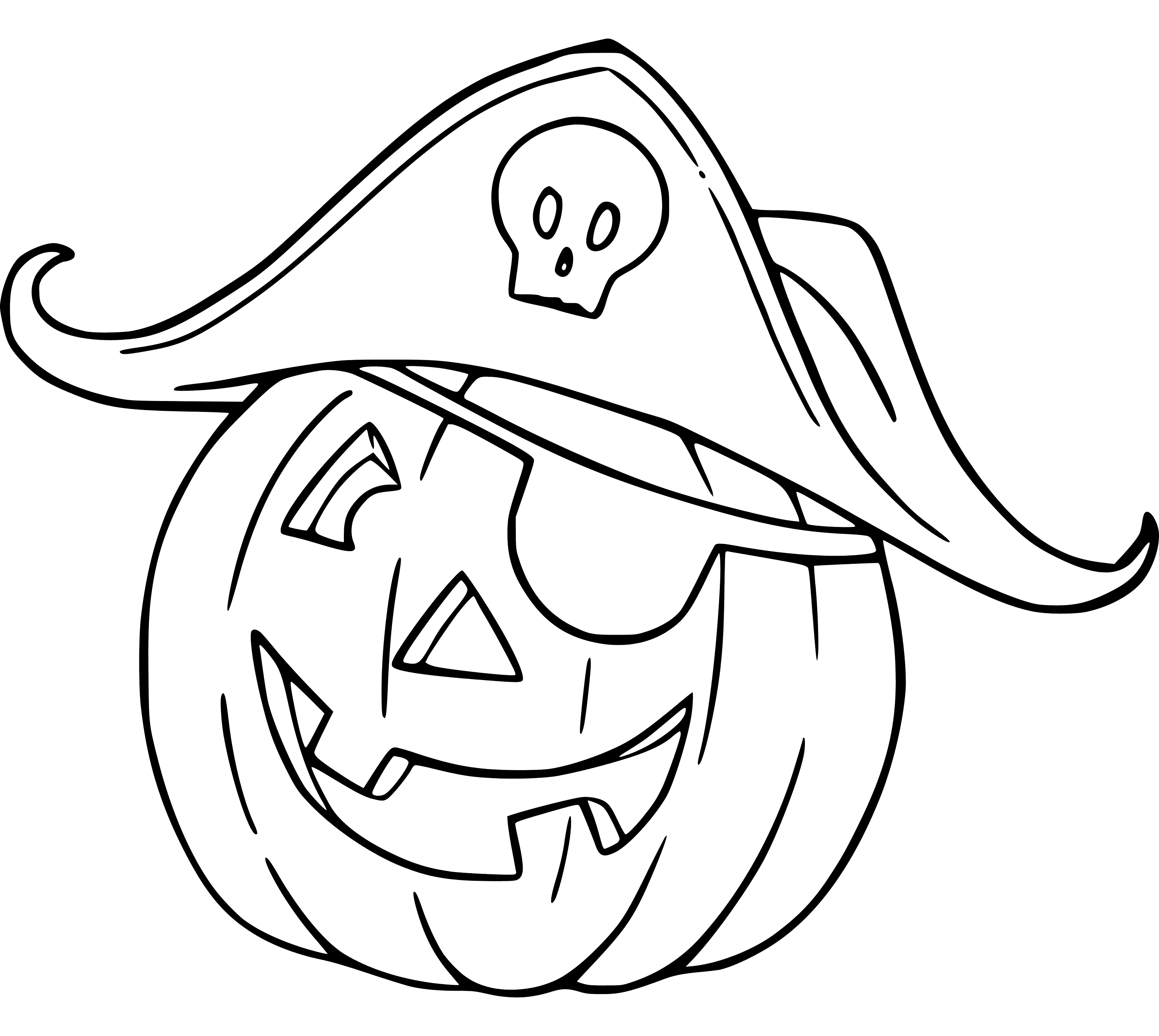 Pirate Halloween Coloring Pages for Kids Printable Free - SheetalColor.com